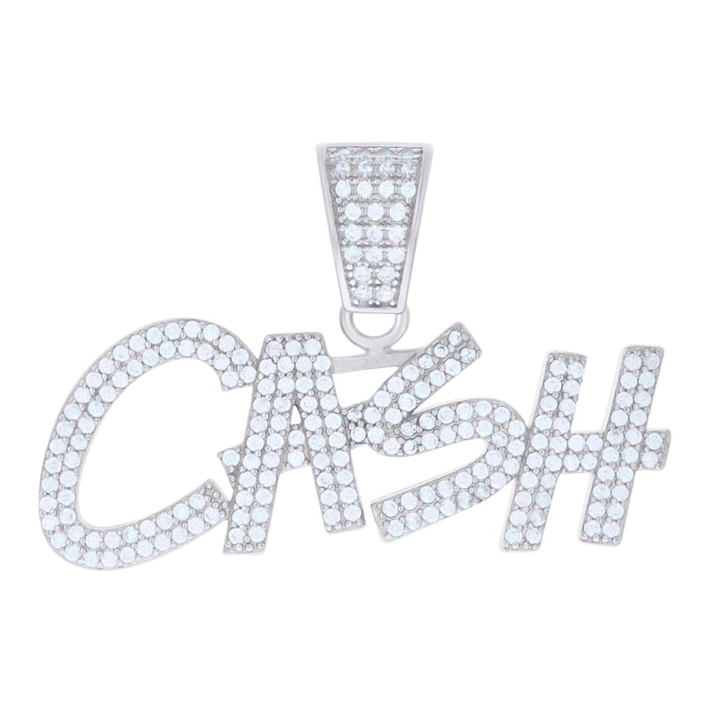 Sterling Silver Mens Moissanite 1.31 Cttw Cash Currency Fashion Pendant