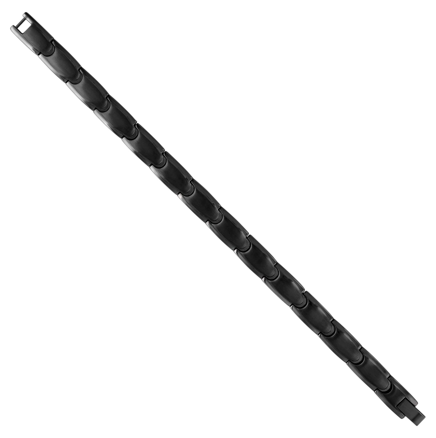 Stainless Steel Black-tone Mens Fashion Bracelet Size 8.5 Inches