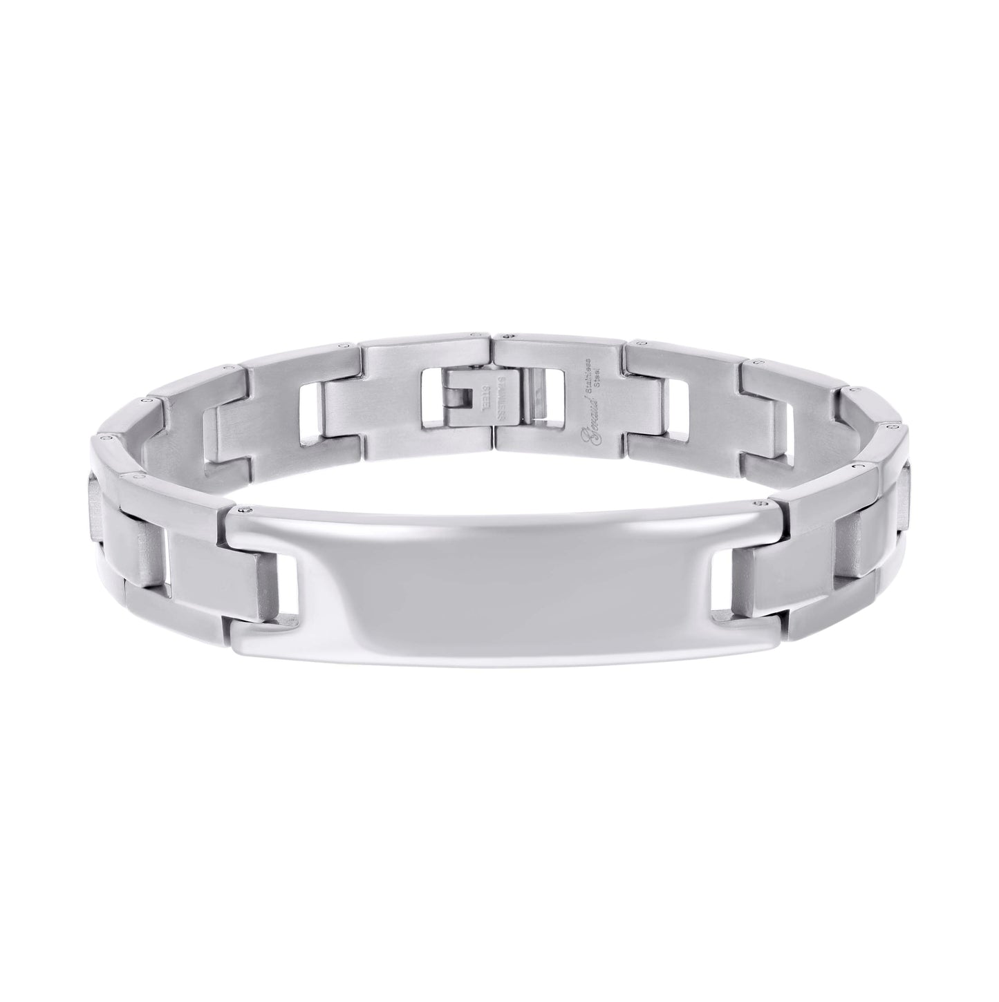 Stainless Steel Mens Fashion Bracelet Size 8.5 Inches