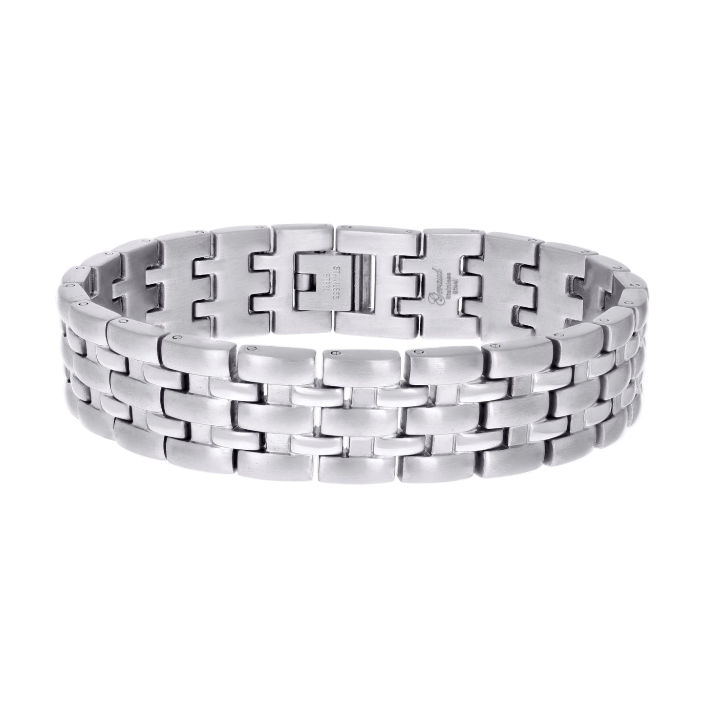 Stainless Steel Mens Fashion Bracelet Size 8.5 Inches