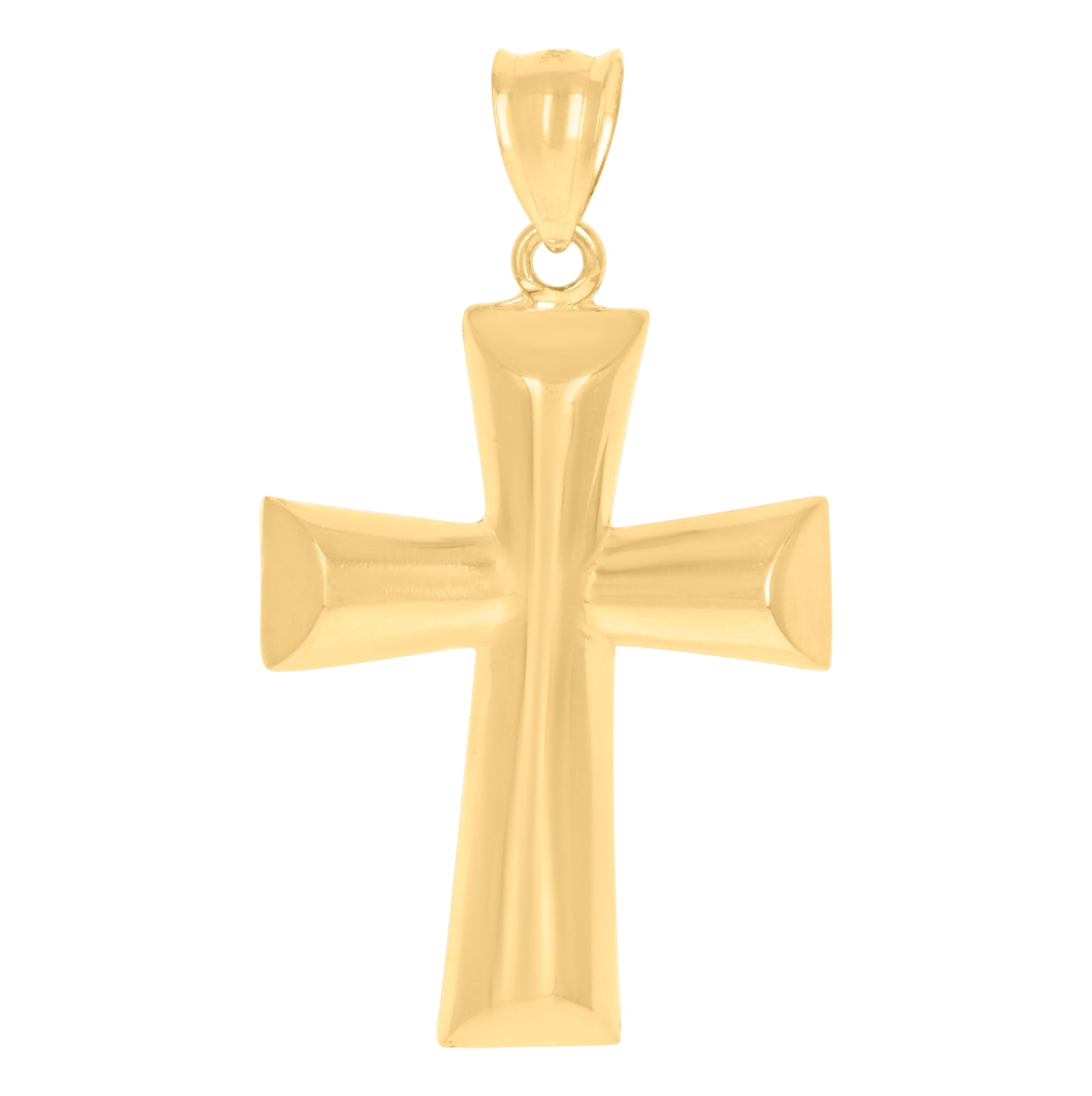 10K Yellow Gold Unisex Cross Religious Charm Pendant