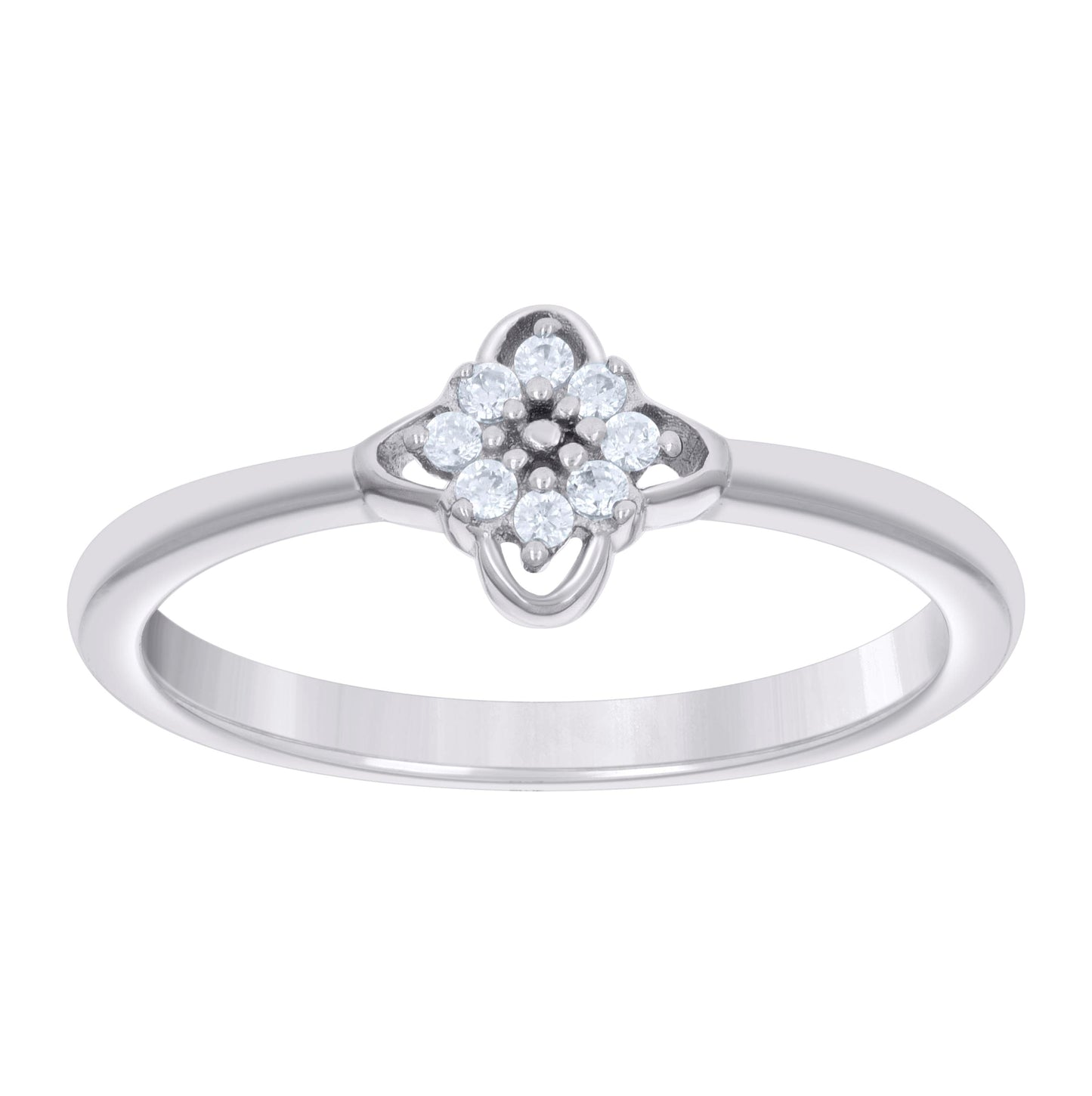 Sterling Silver Women's Cubic-Zirconia Bridal Anniversary Engagement Wedding Ring
