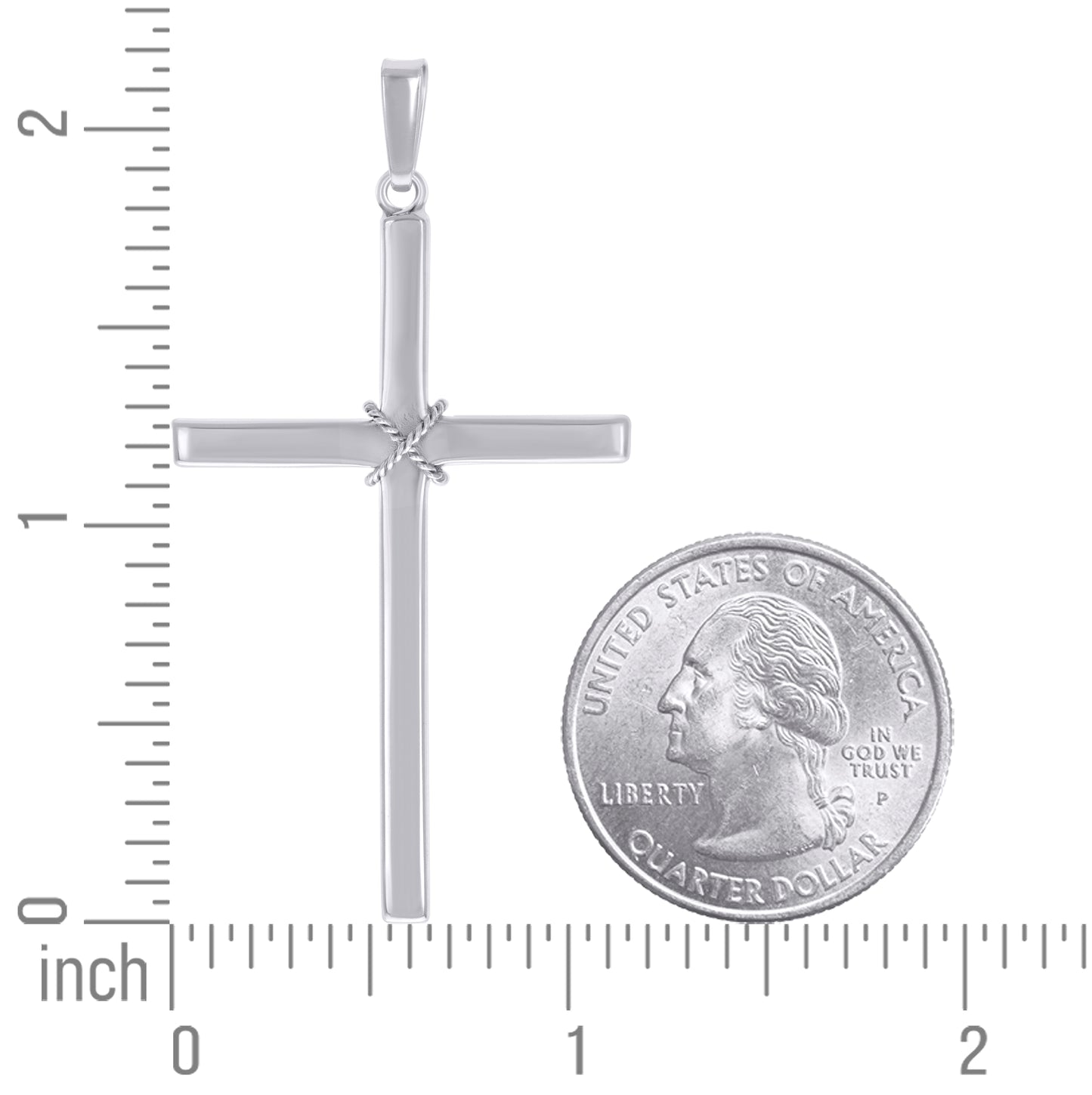 Sterling Silver Unisex Cross Religious Charm Pendant