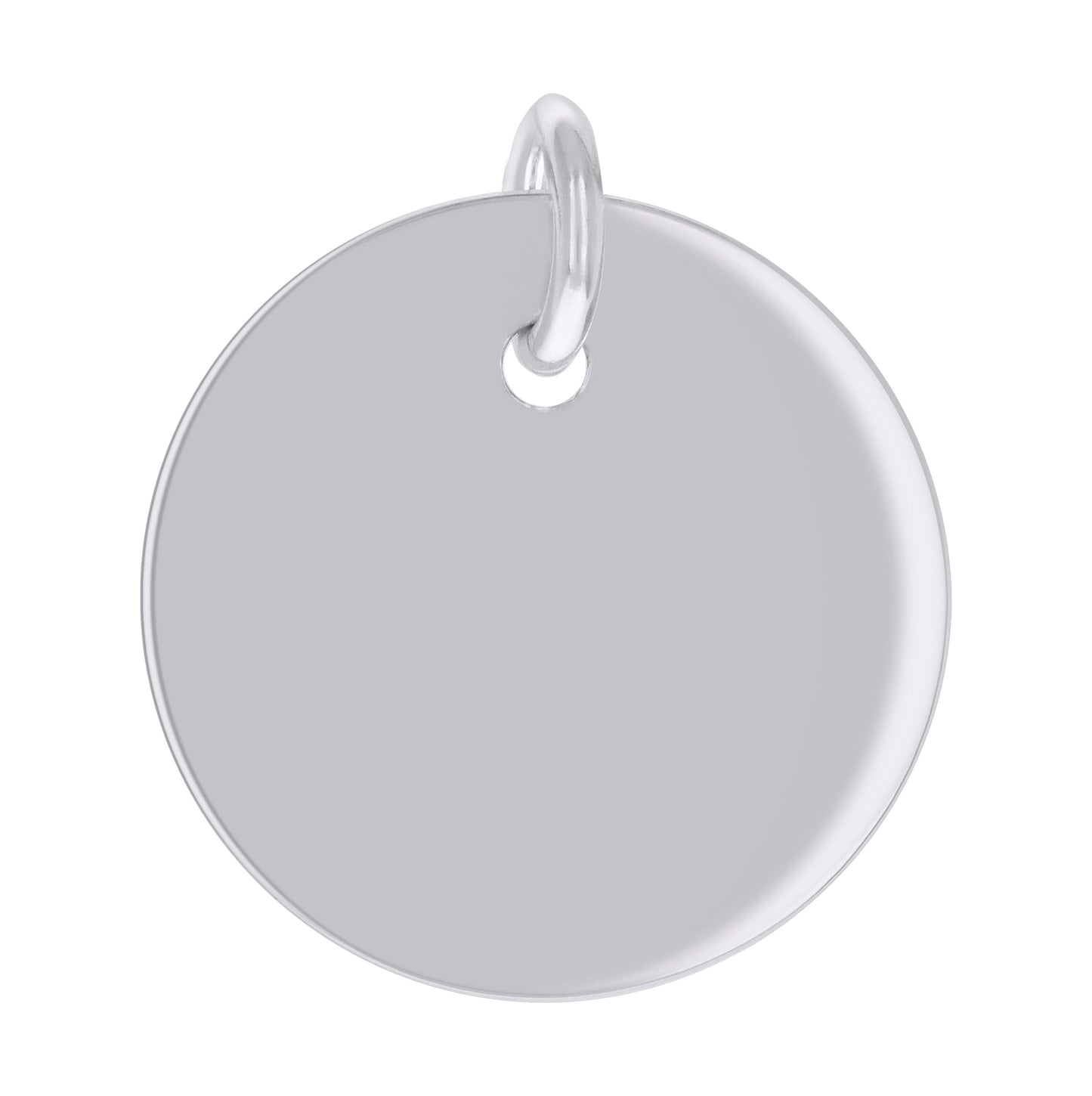 Sterling Silver Unisex Engravable Disc Round Fashion Charm Pendant