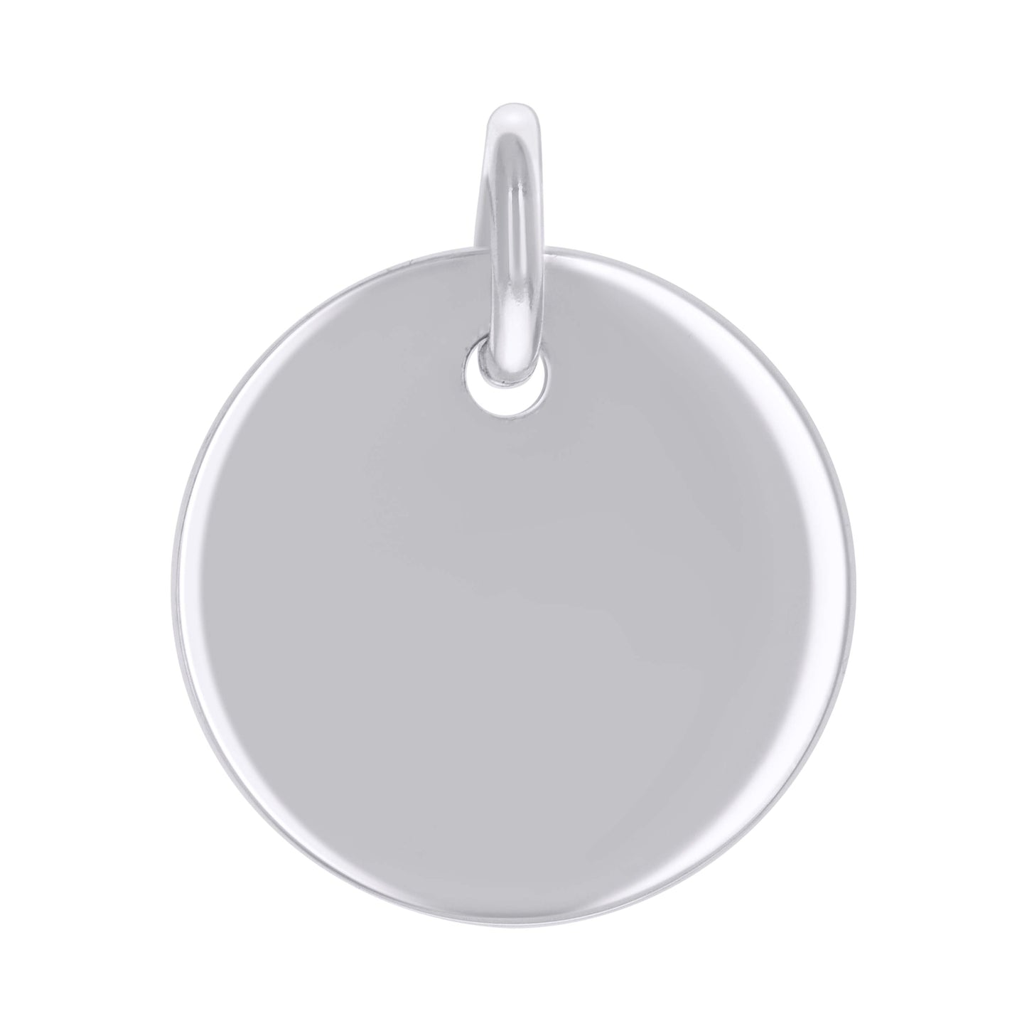 Sterling Silver Unisex Engravable Disc Round Fashion Charm Pendant