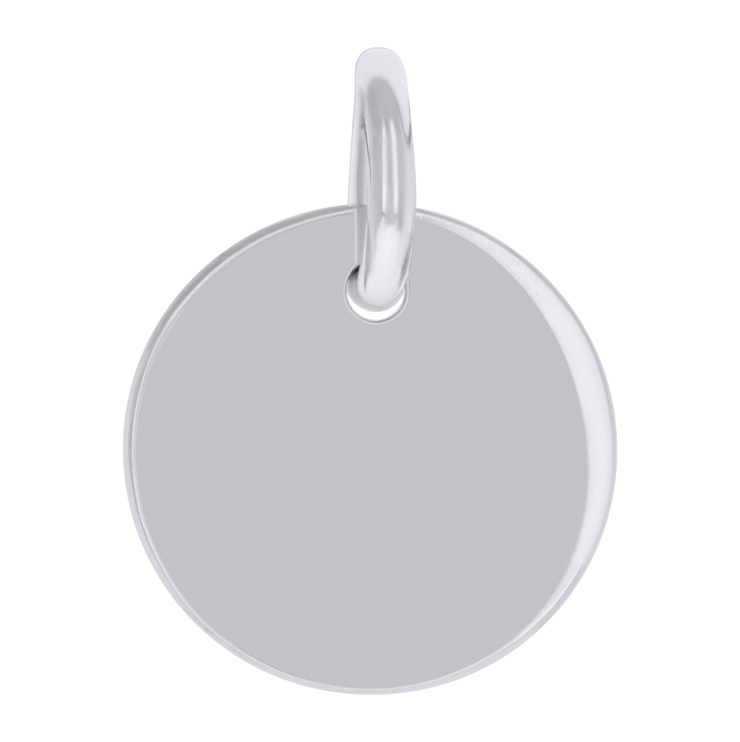 Sterling Silver Unisex Engravable Disc Round Fashion Charm Pendant