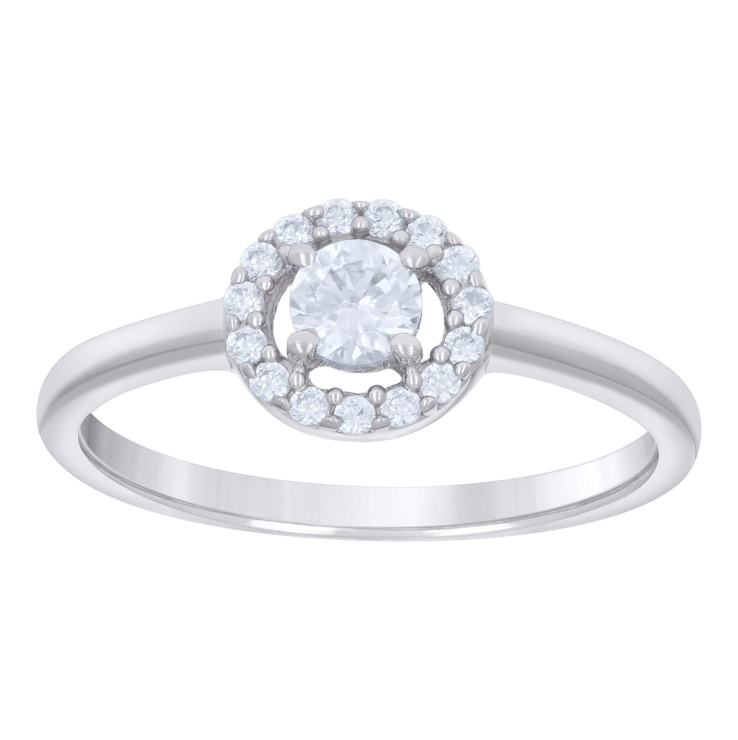 Sterling Silver Women's Cubic-Zirconia Bridal Anniversary Engagement Wedding Ring