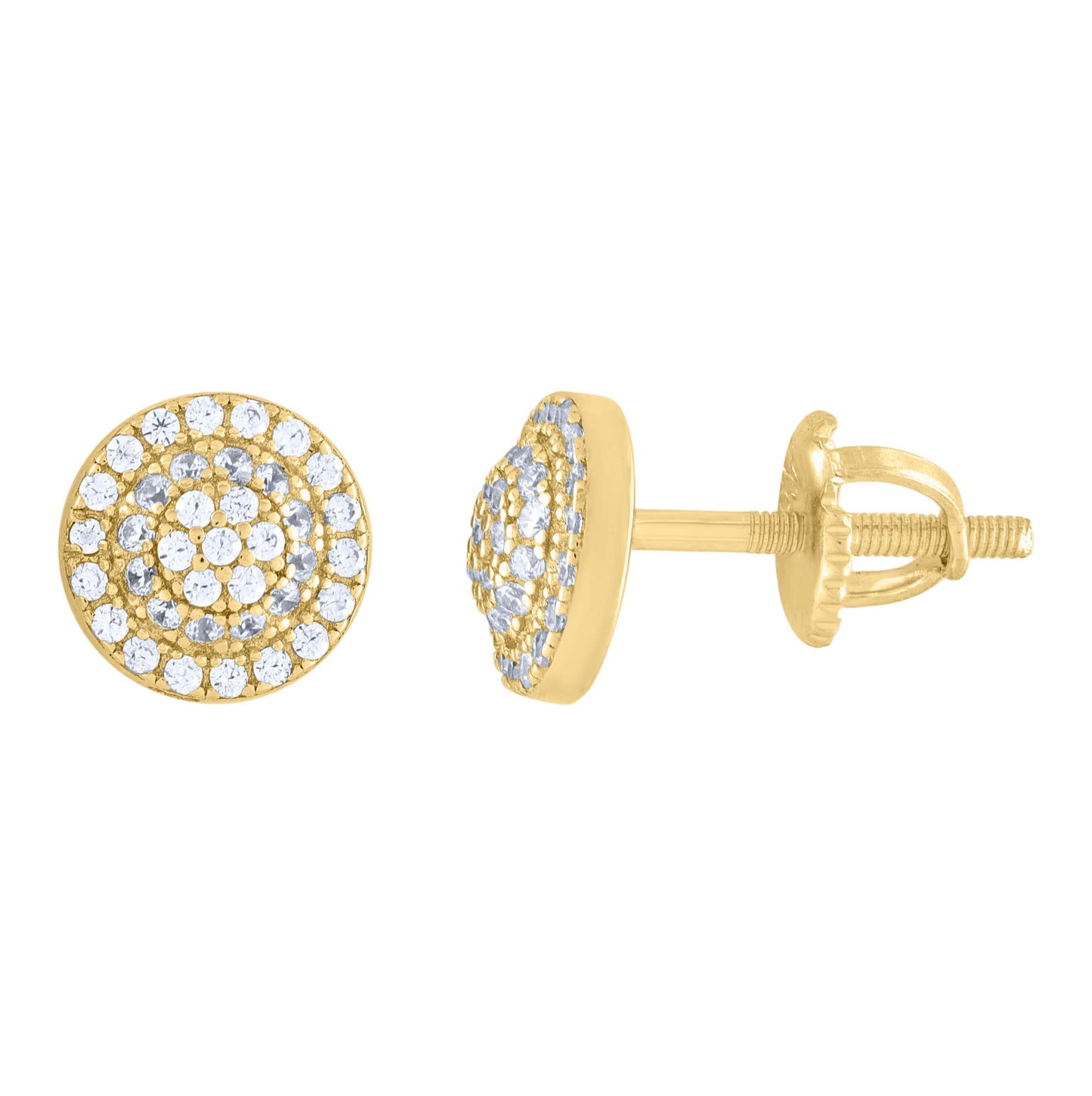 Sterling Silver Or Yellow-Tone Womens Moissanite 0.53Ct Stud Earrings