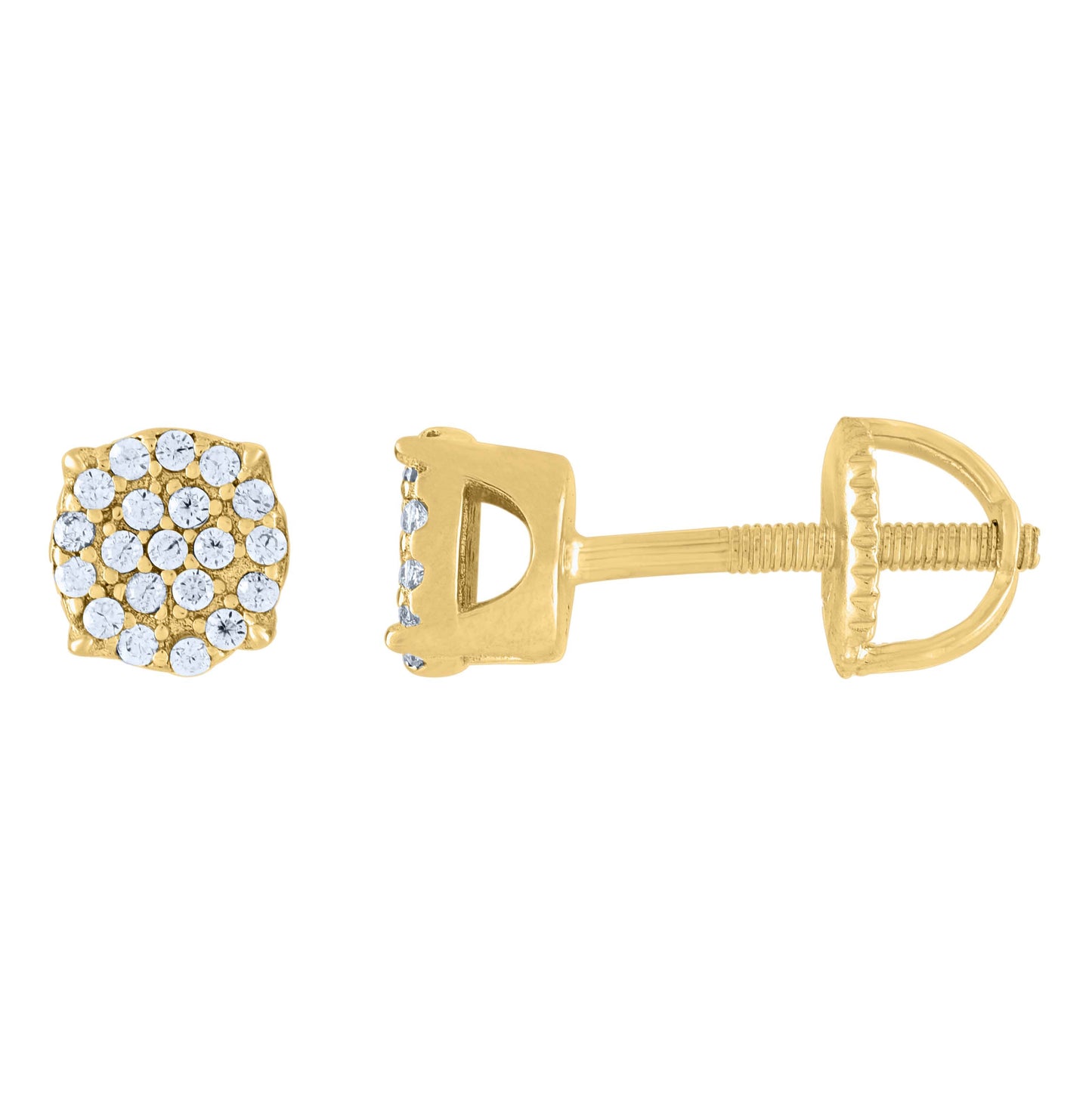 Sterling Silver Or Yellow-Tone Womens Moissanite 0.28Ct Stud Earrings
