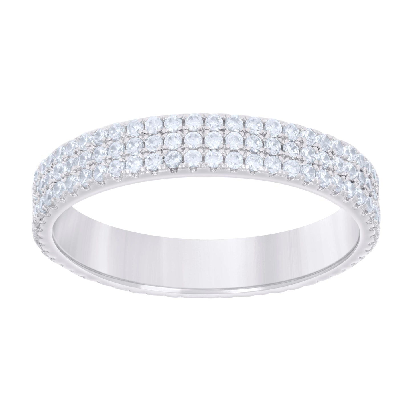 Sterling Silver Mens Moissanite Fashion Bridal Anniversary Engagement Wedding Band Ring