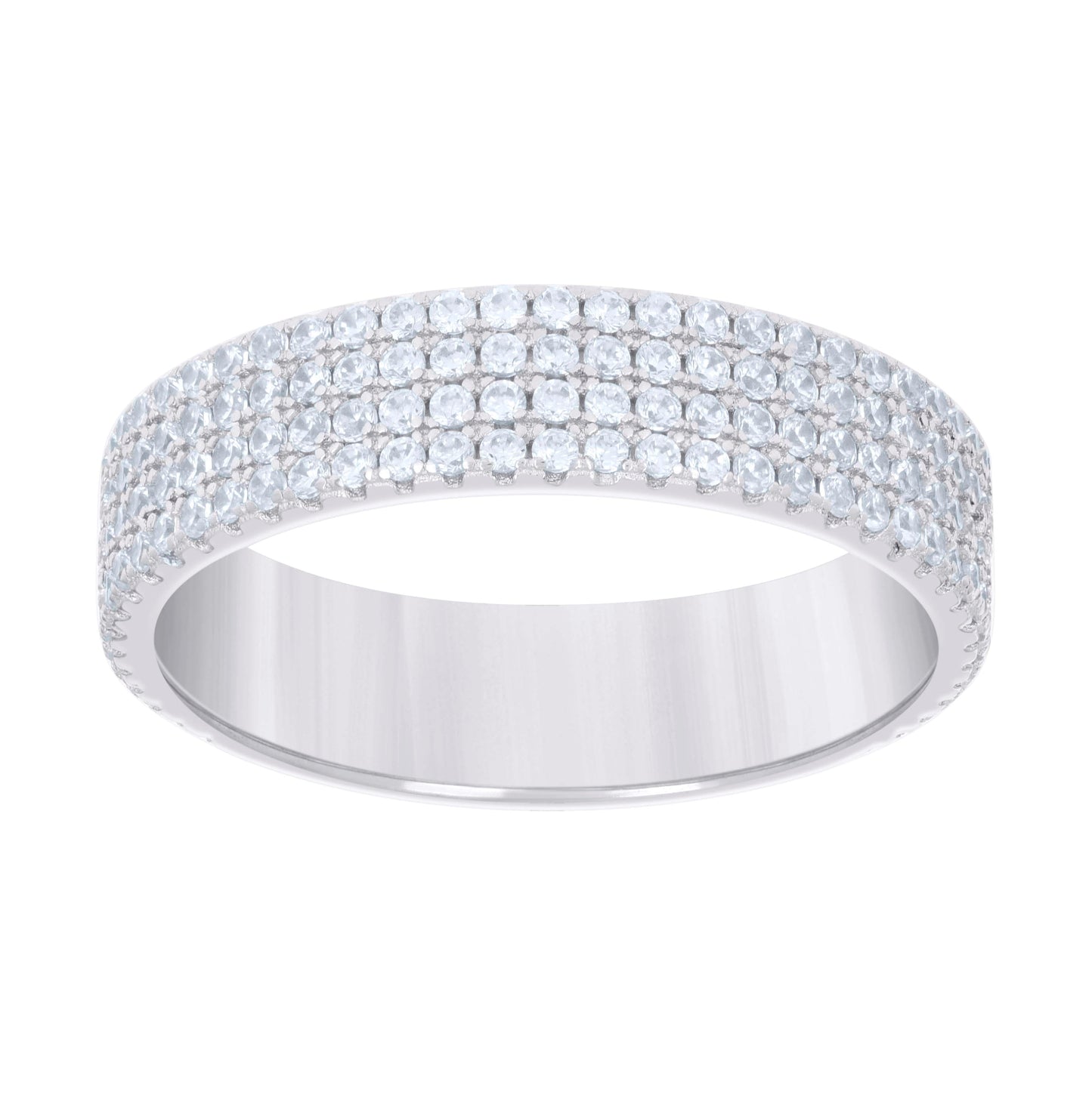 Sterling Silver Mens 1.3ct Moissanite Fashion Bridal Anniversary Engagement Wedding Band Ring