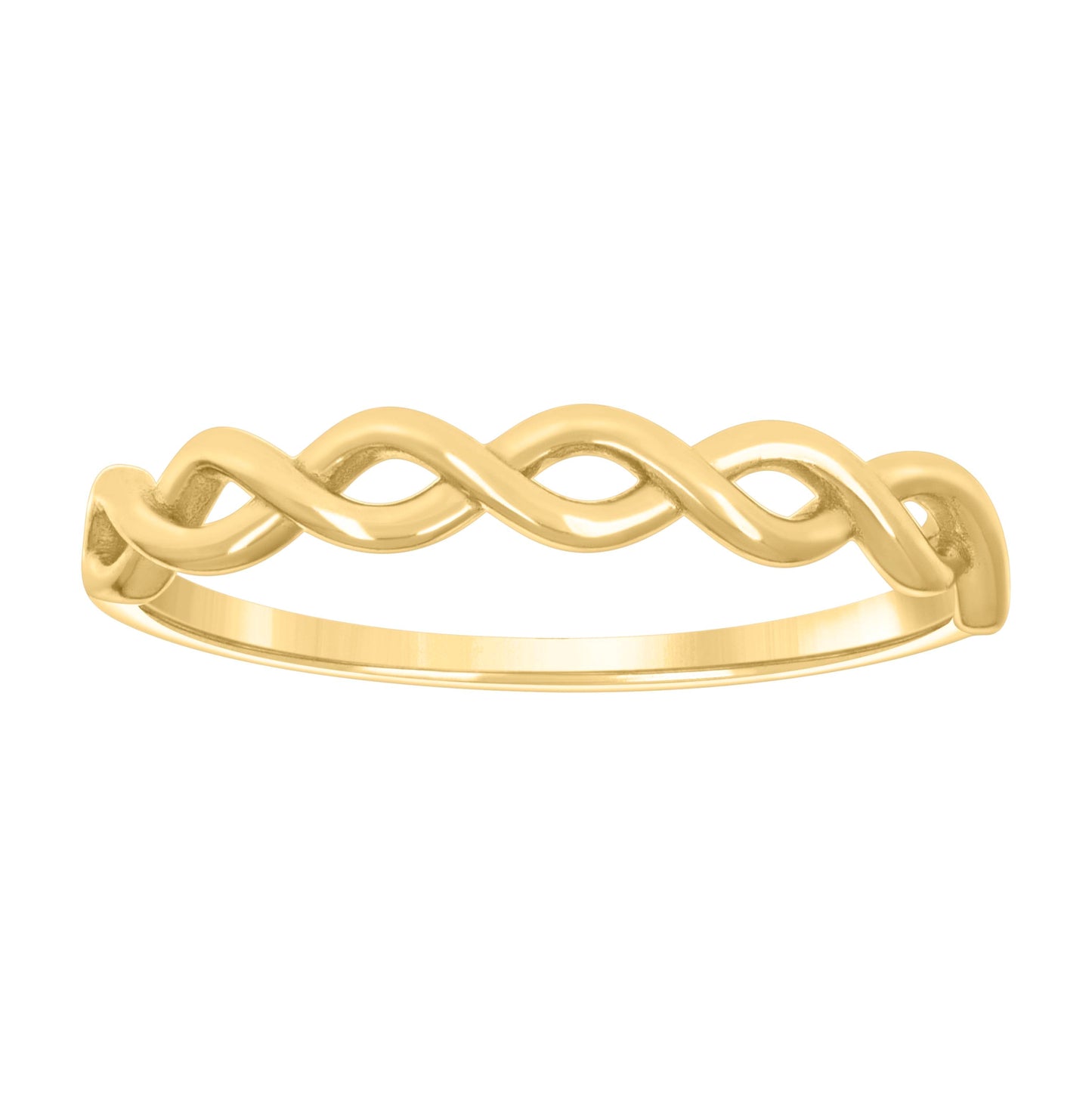 Sterling Silver Yellow-tone Women's Infinity Love Bridal Anniversary Wedding Engagement Band Ring
