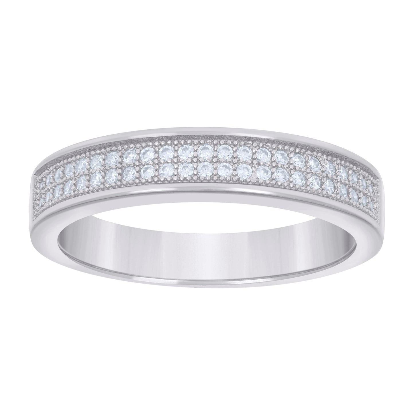 Sterling Silver Mens 0.32ct Moissanite Fashion Bridal Anniversary Engagement Wedding Band Ring