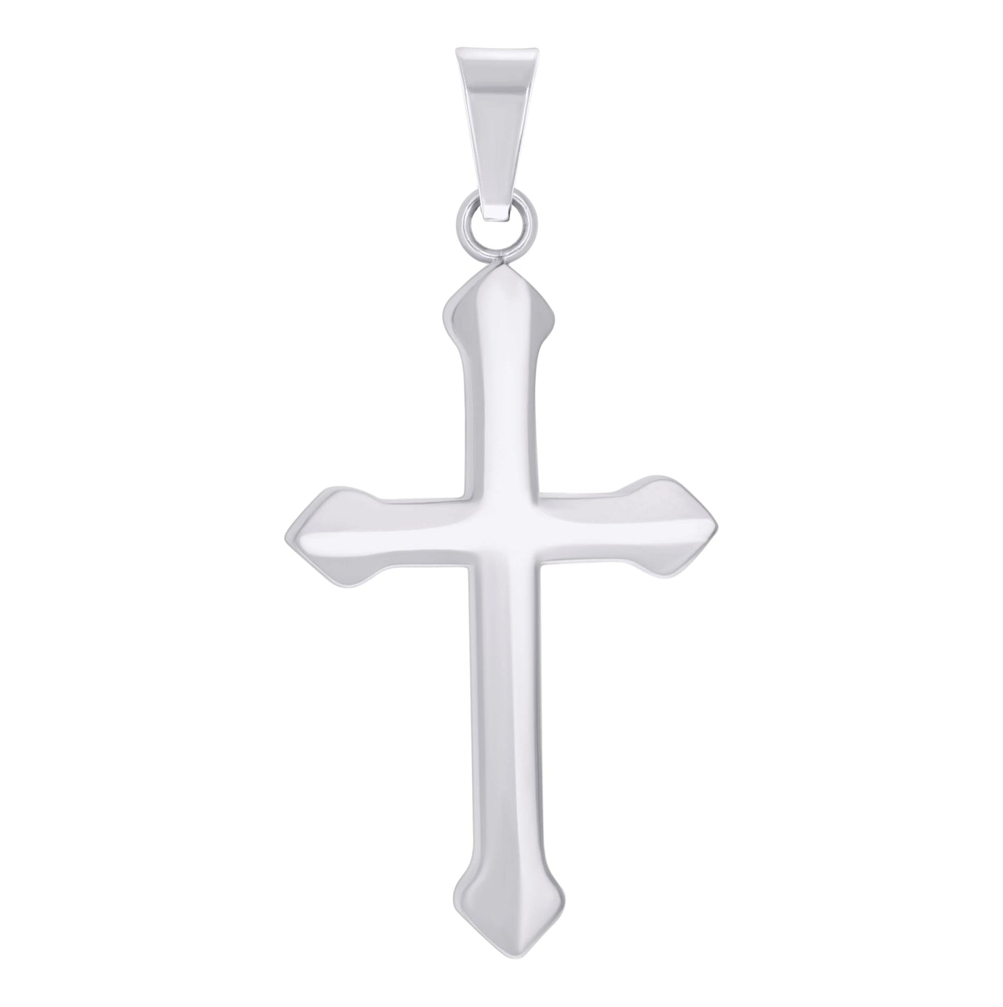 Stainless Steel Mens Cross Religious Charm Pendant
