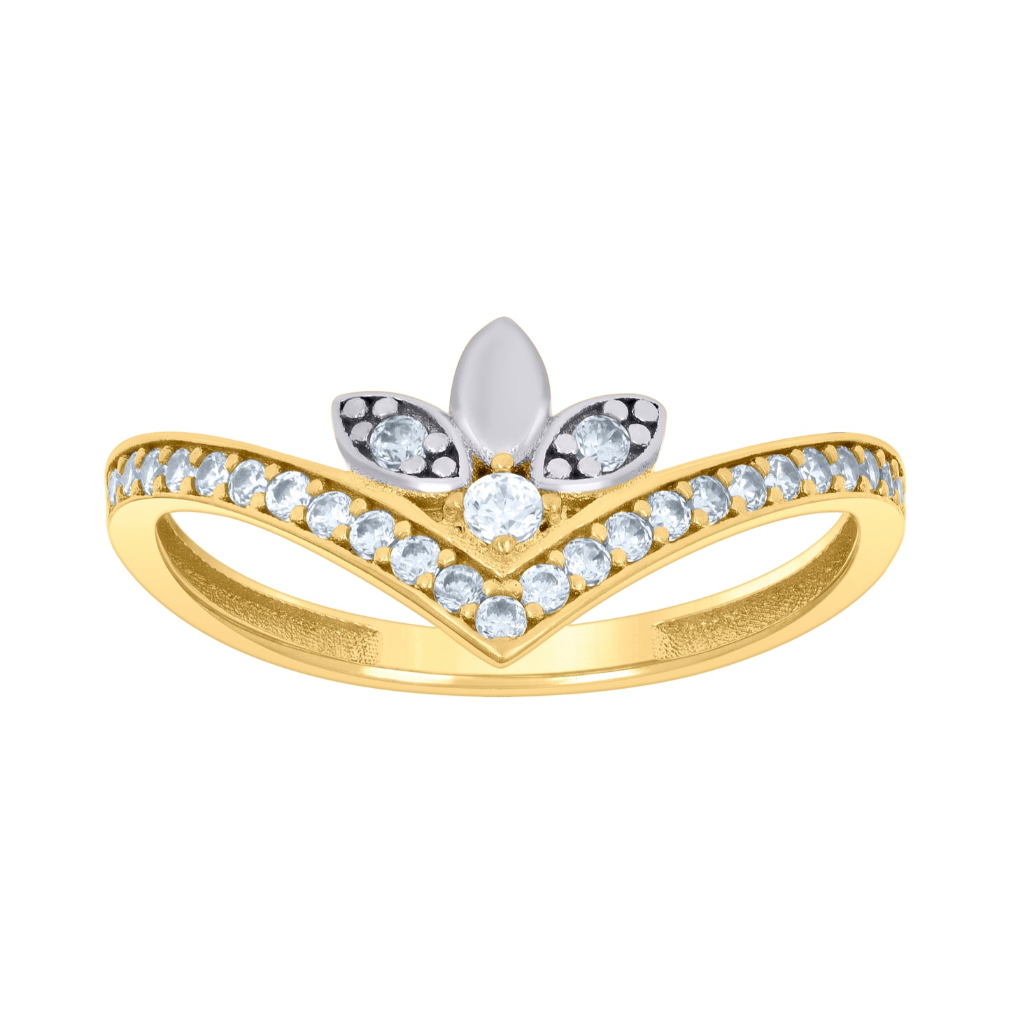 10K Two-tone Gold Womens Fashion Ring