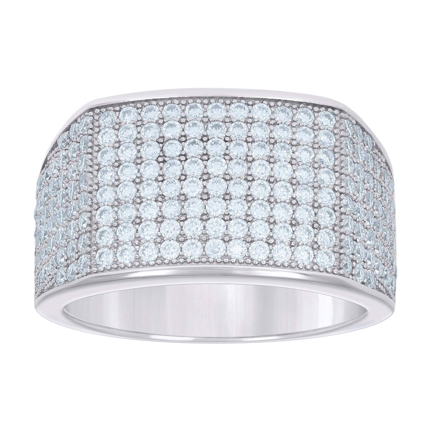 Sterling Silver Mens 1.90ct Moissanite Fashion Bridal Anniversary Wedding Engagement Band Ring