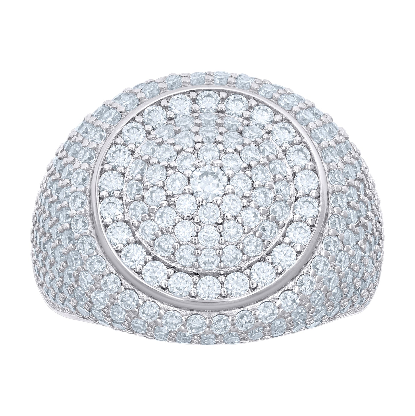 Sterling Silver Mens 4.36ct Moissanite Fashion Bridal Anniversary Wedding Engagement Band Ring