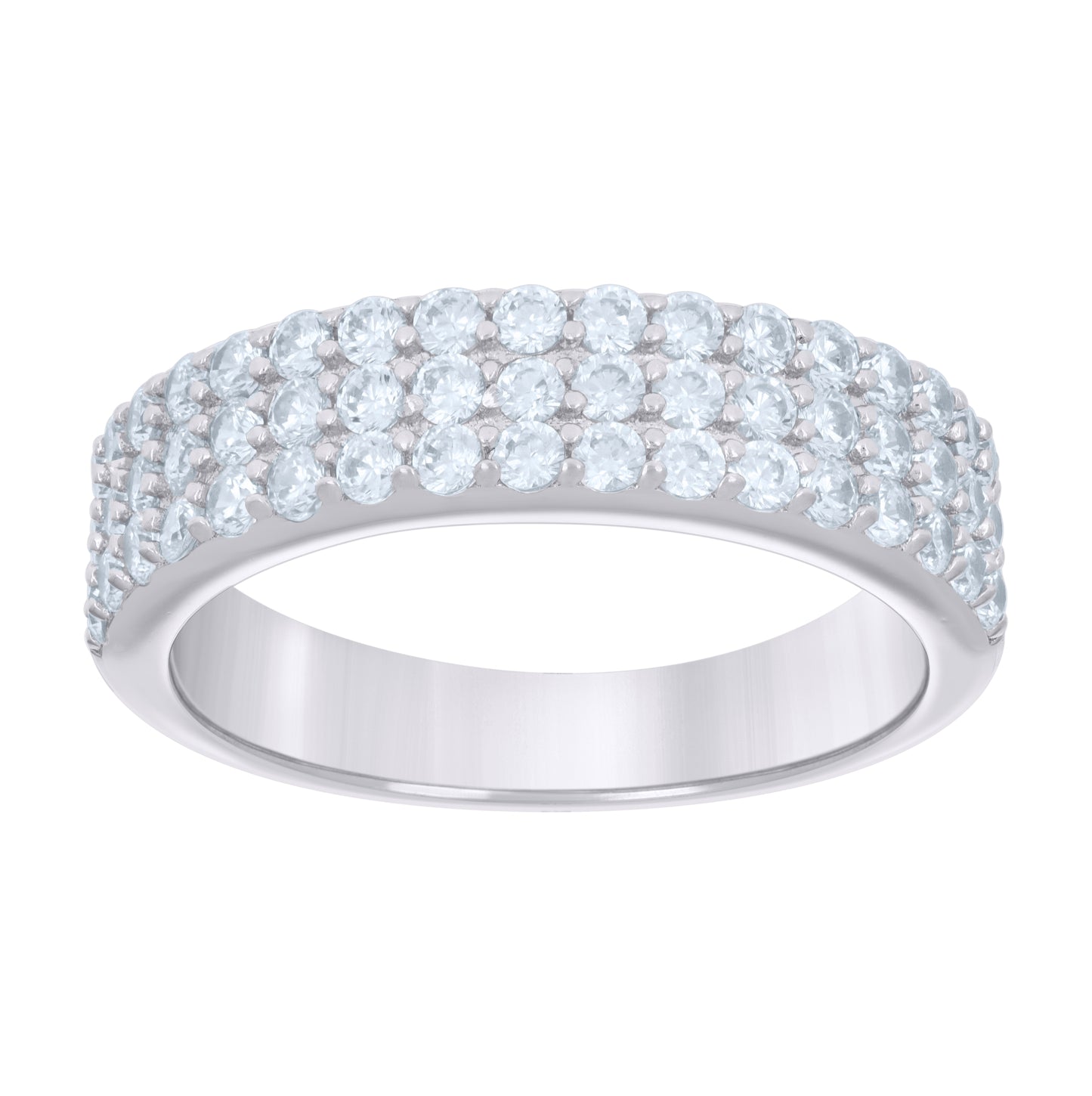 Sterling Silver Womens 1.32ct Moissanite Fashion Bridal Anniversary Engagement Wedding Band Ring