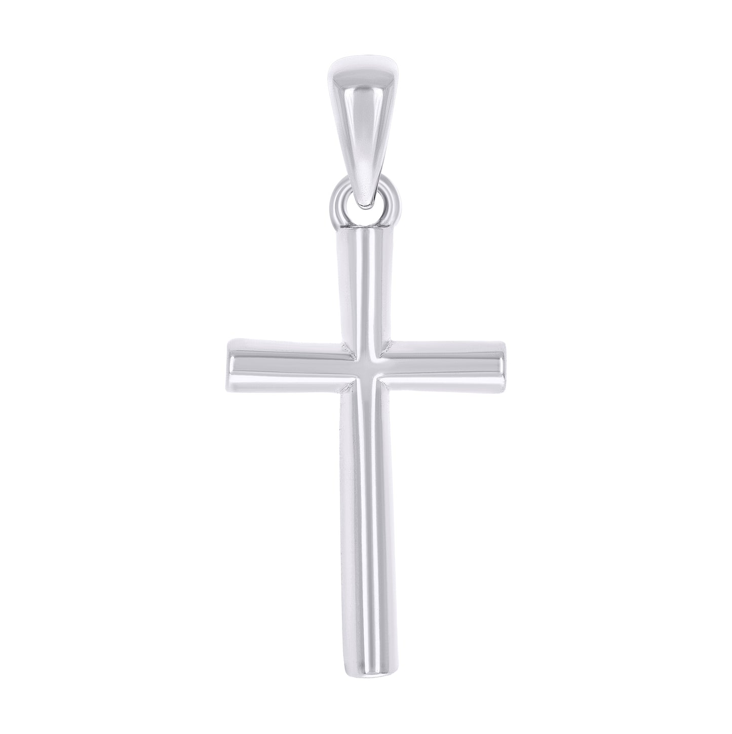 Sterling Silver Unisex Without Cubic Zirconia Cross Religious Charm Pendant