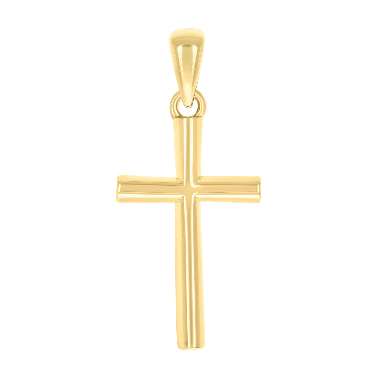 Sterling Silver Unisex Without Cubic Zirconia Cross Religious Charm Pendant
