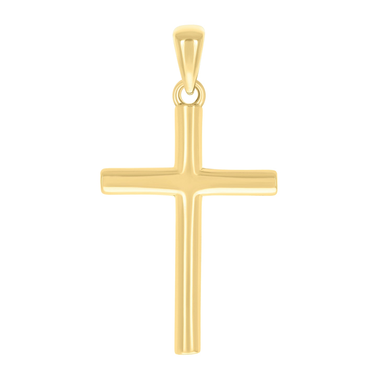 Sterling Silver Unisex Without Cubic Zirconia Cross Religious Charm Pendant