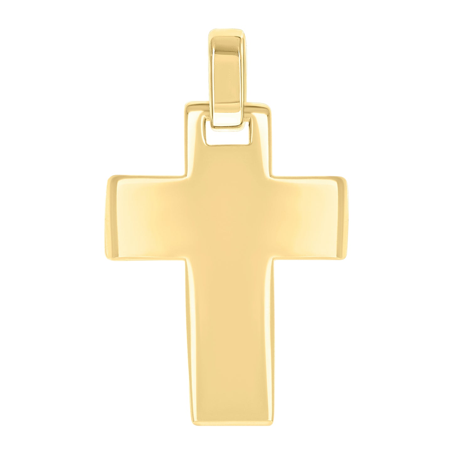 Sterling Silver Unisex Without Cubic Zirconia Cross Religious Charm Pendant