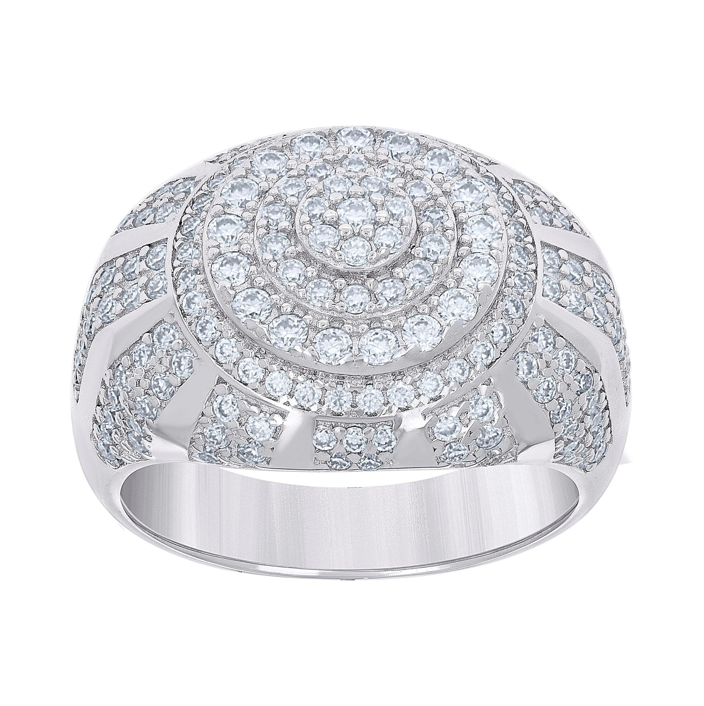 Sterling Silver Mens 2.45ct Moissanite Fashion Bridal Anniversary Wedding Engagement Band Ring