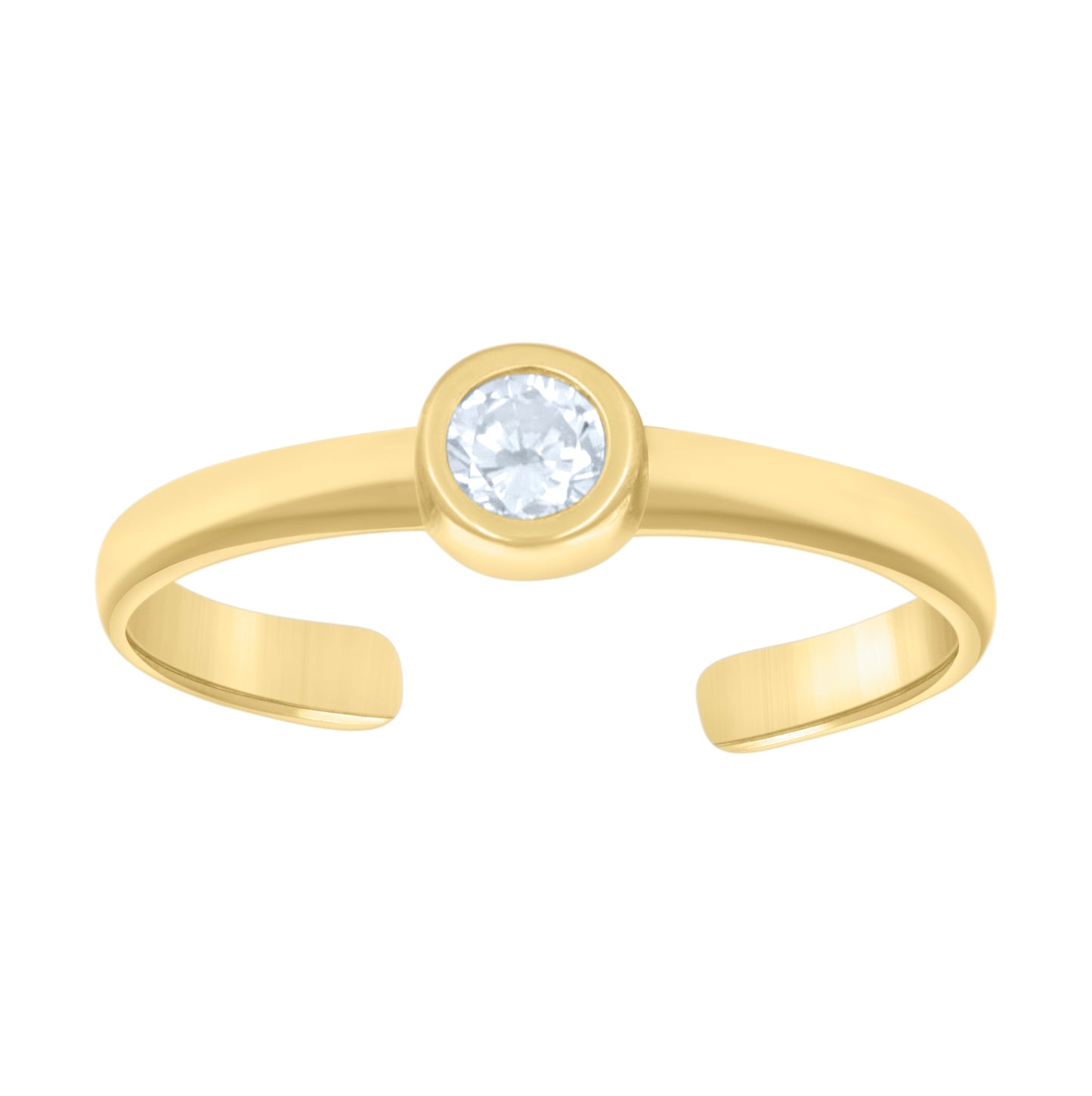 10K Yellow Gold Womens Cubic-Zirconia Fashion Toe Ring