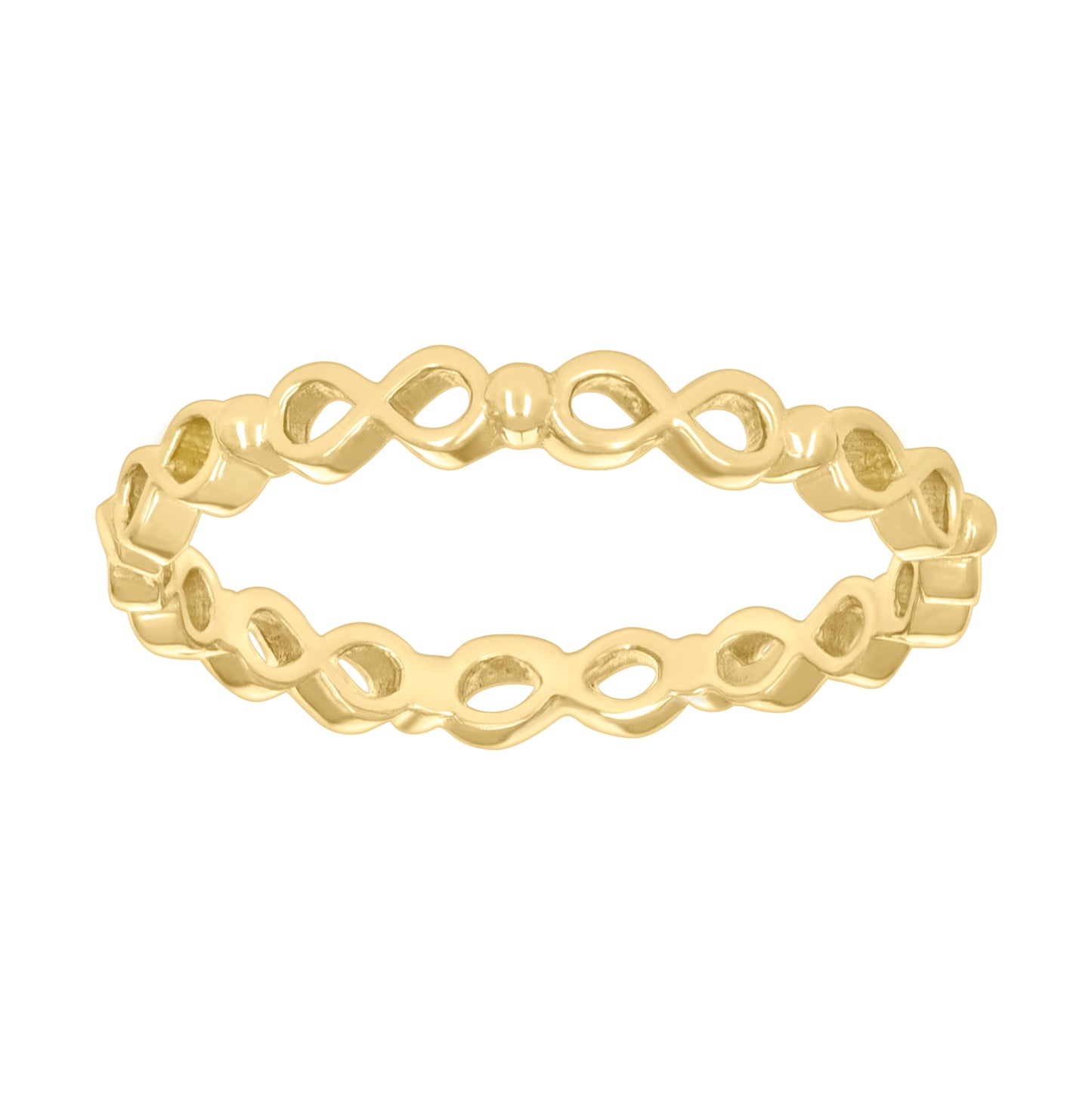 10K Yellow Gold Womens Infinity Love Ring