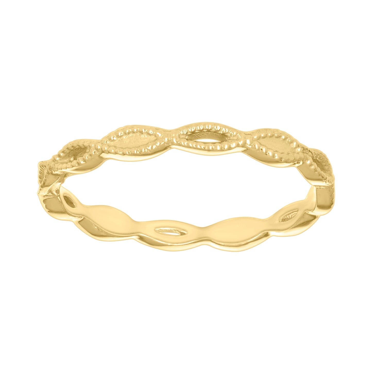10K Yellow Gold Womens Infinity Love Ring