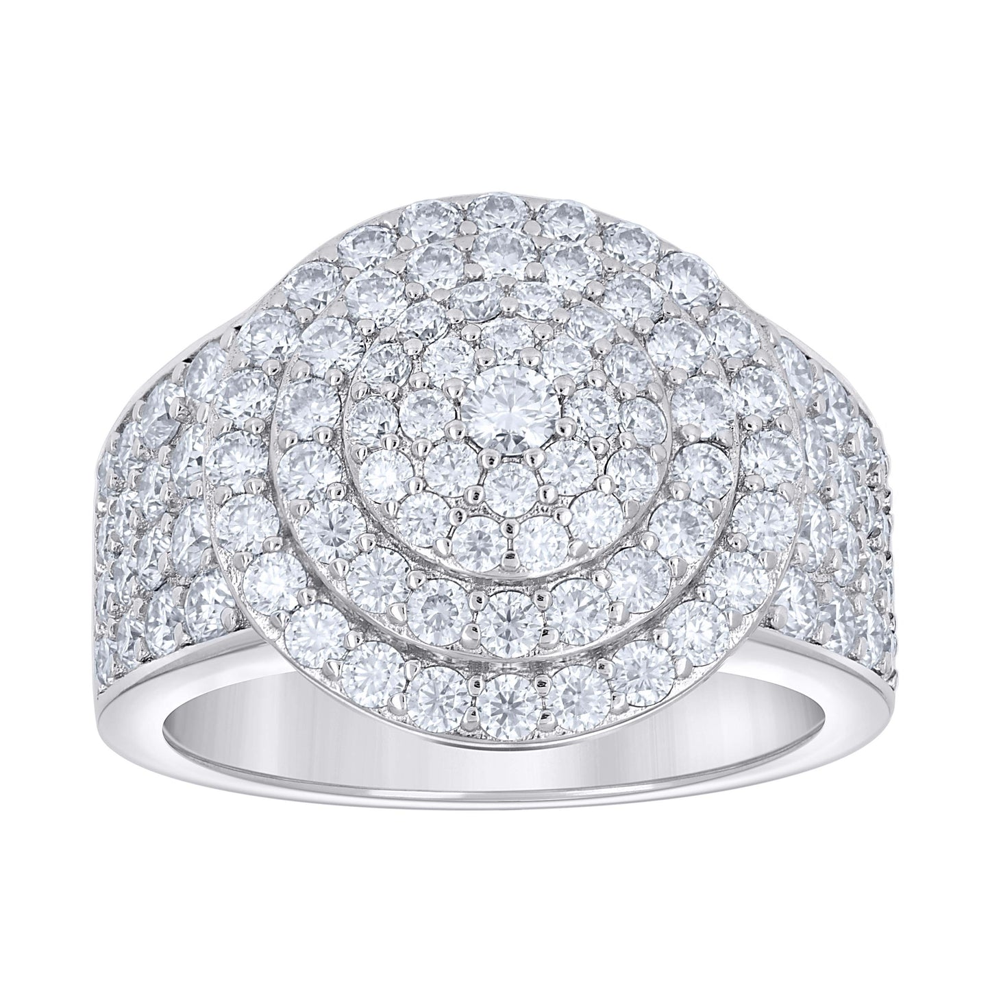 Sterling Silver Mens Moissanite Round Head Cluster Fashion Bridal Anniversary Wedding Engagement Band Ring