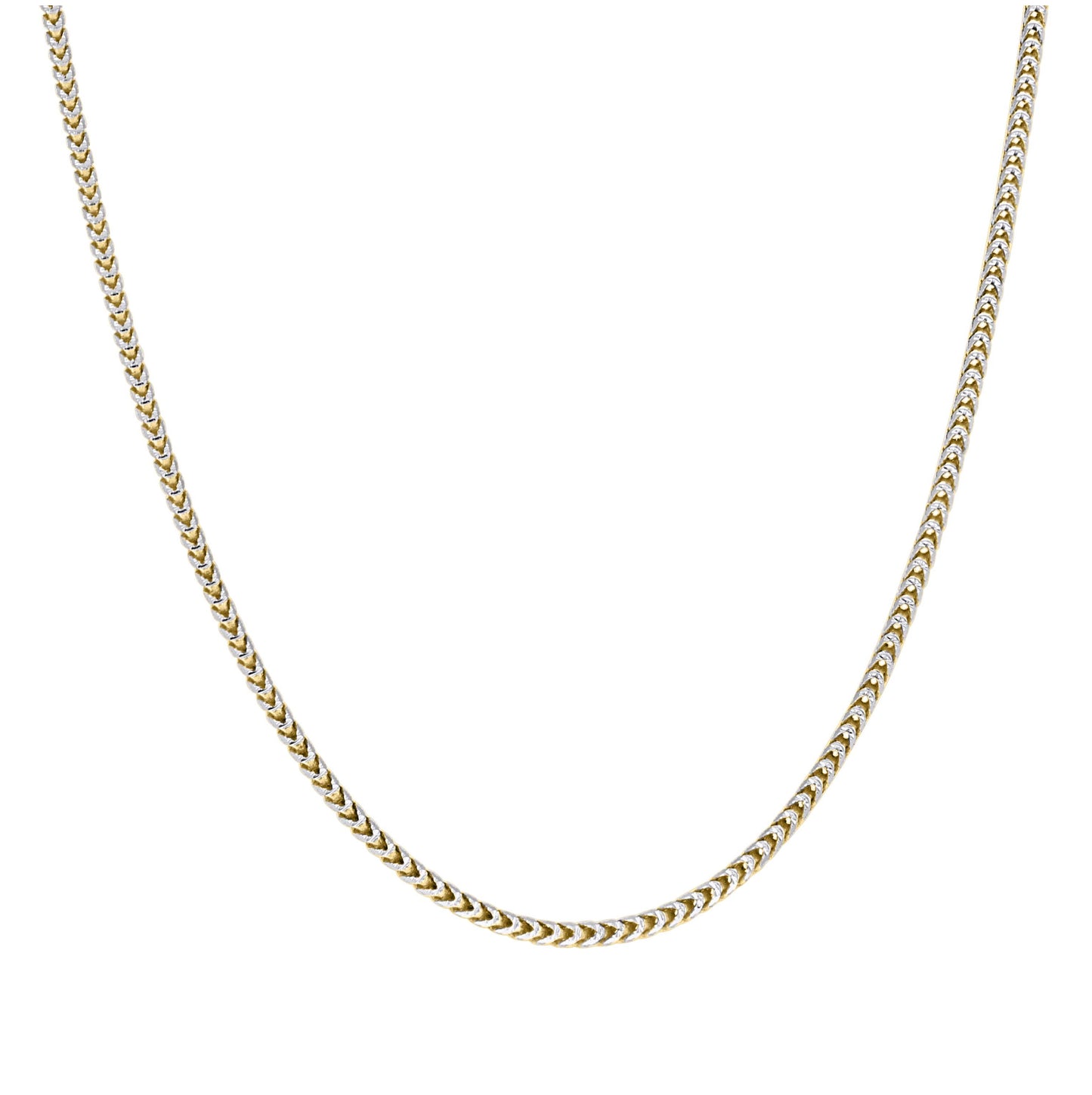 Sterling Silver Yellow-Tone Or Rose Tone Or Two Tone Solid Franco Chain