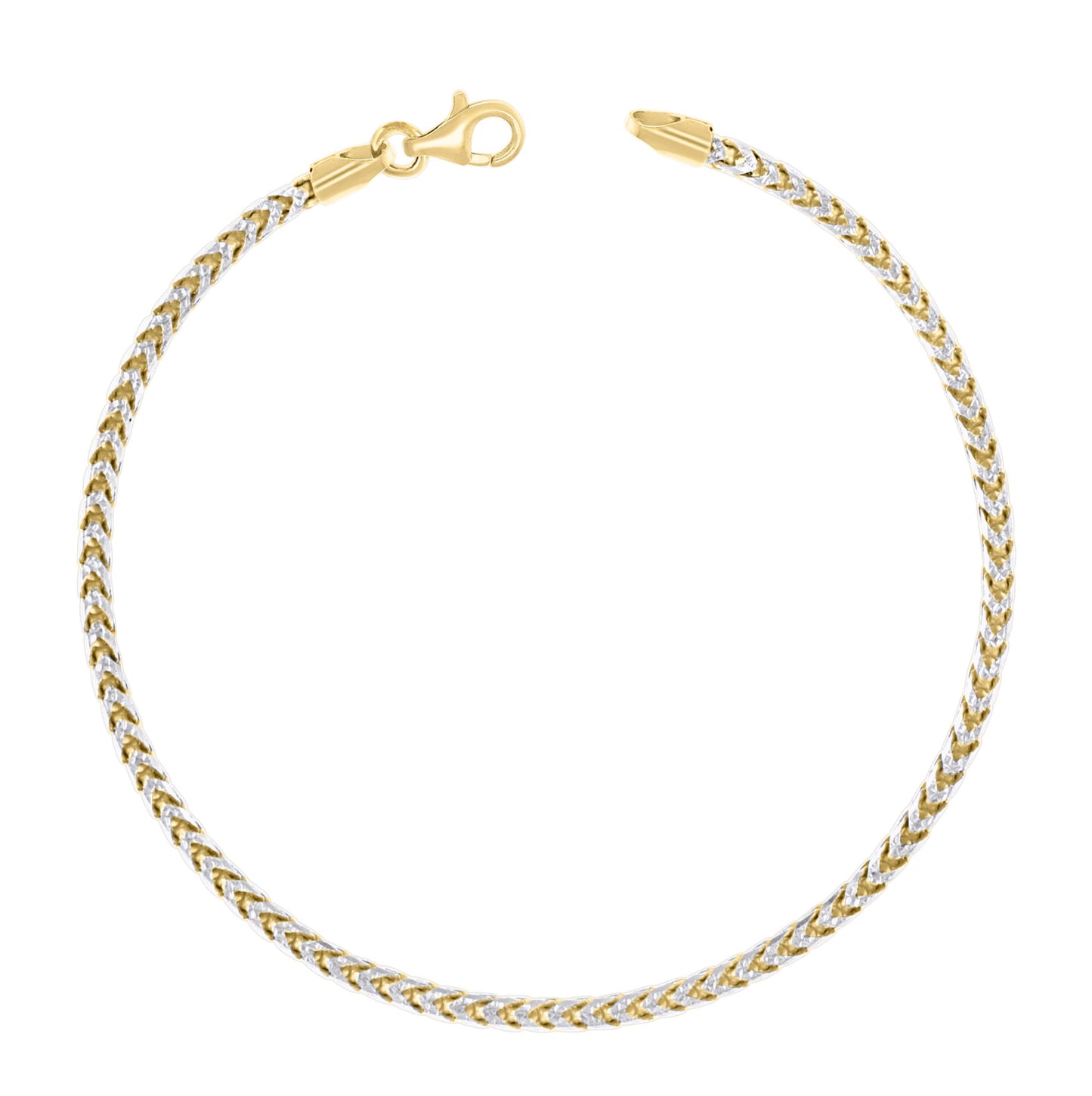 Sterling Silver Yellow-Tone Or Rose Tone Or Two Tone Solid Franco Chain