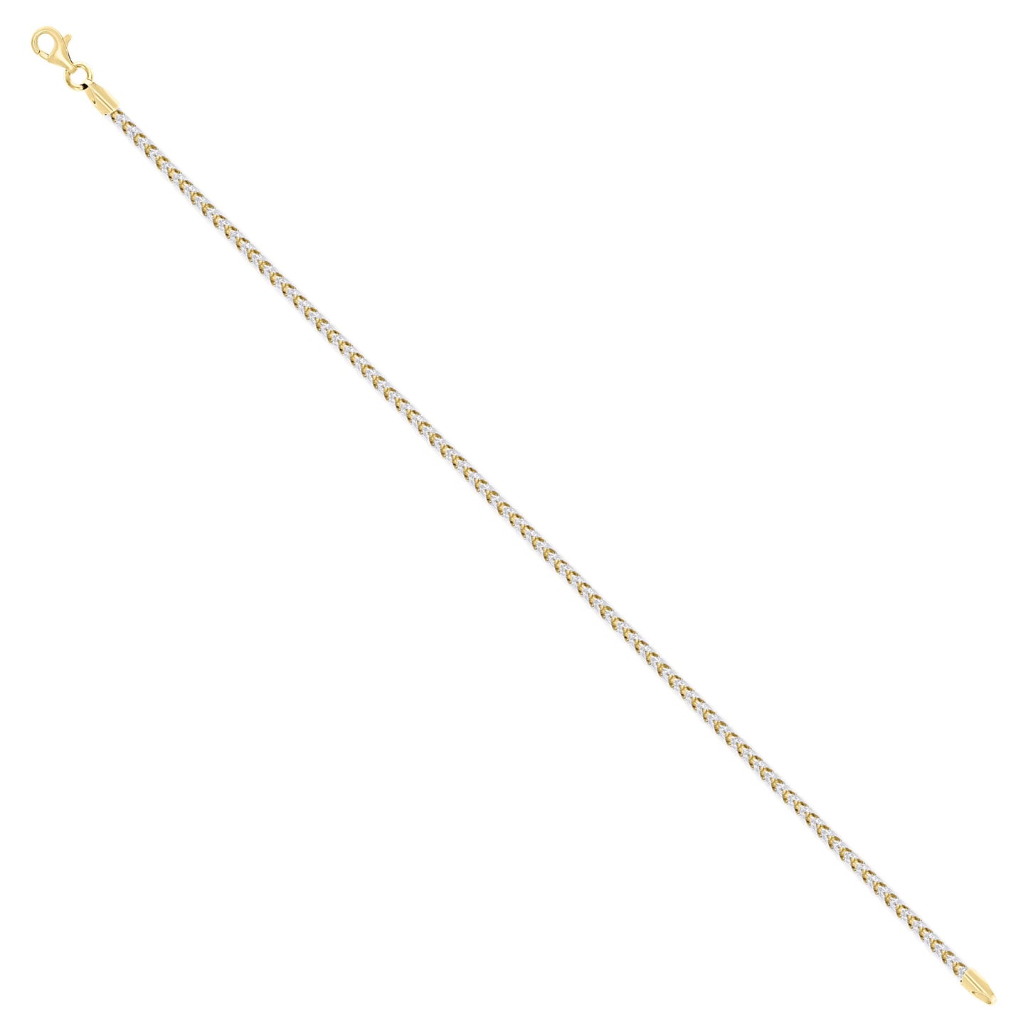 Sterling Silver Yellow-Tone Or Rose Tone Or Two Tone Solid Franco Chain