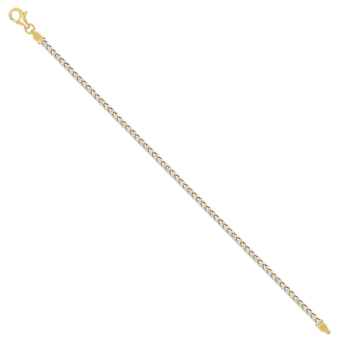 Sterling Silver Yellow-Tone Or Rose Tone Or Two Tone Solid Franco Chain