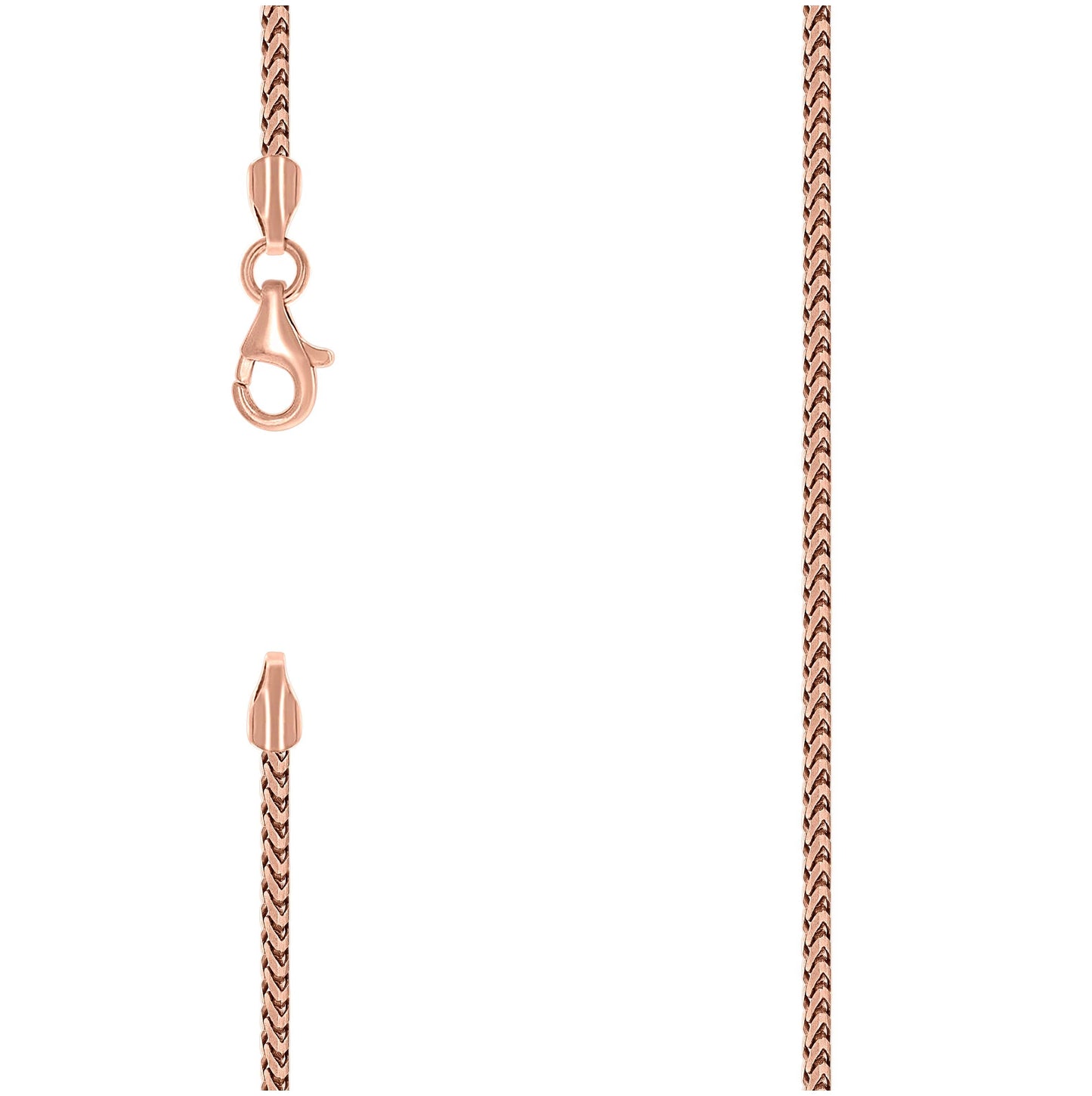 Sterling Silver Yellow-Tone Or Rose Tone Or Two Tone Solid Franco Chain