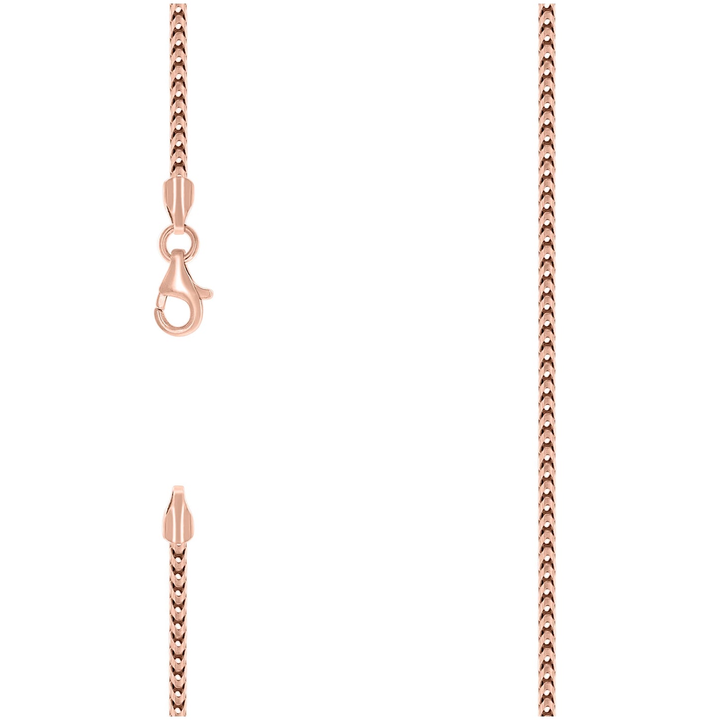 Sterling Silver Yellow-Tone Or Rose Tone Or Two Tone Solid Franco Chain