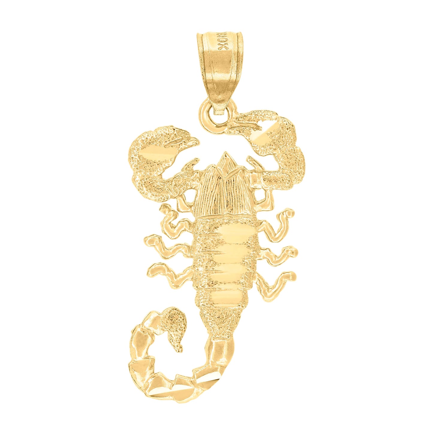 10K Yellow Gold Womens Mens Unisex Scorpion Animal Charm Pendant