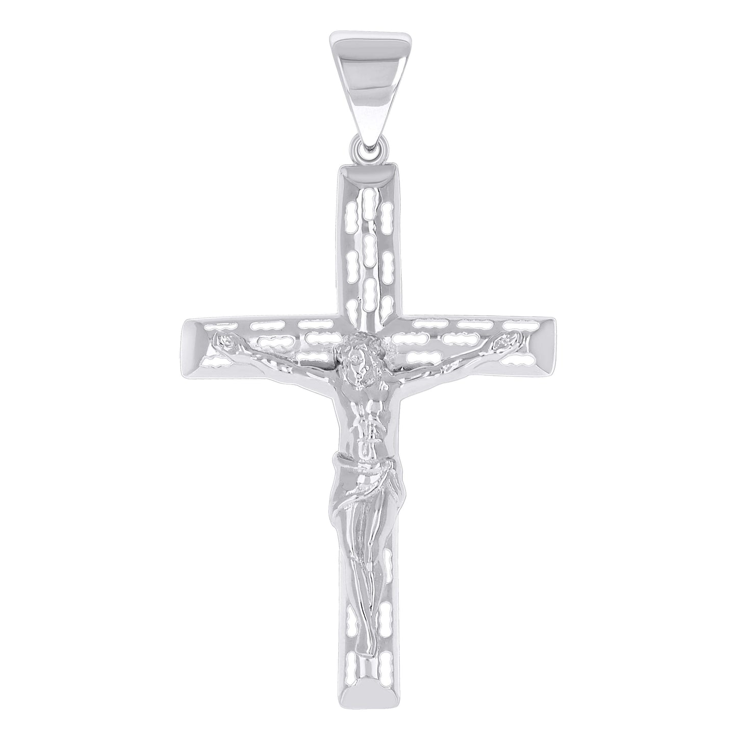 Sterling Silver Unisex Crucifix Cross Religious Pendant