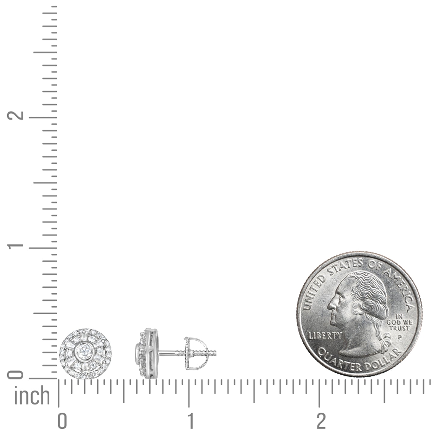 Sterling Silver Womens Moissanite Fashion Stud Earrings