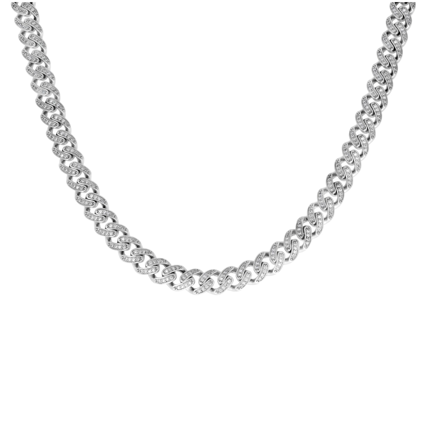 Sterling Silver Unisex Moissanite Miami Cuban Bracelet