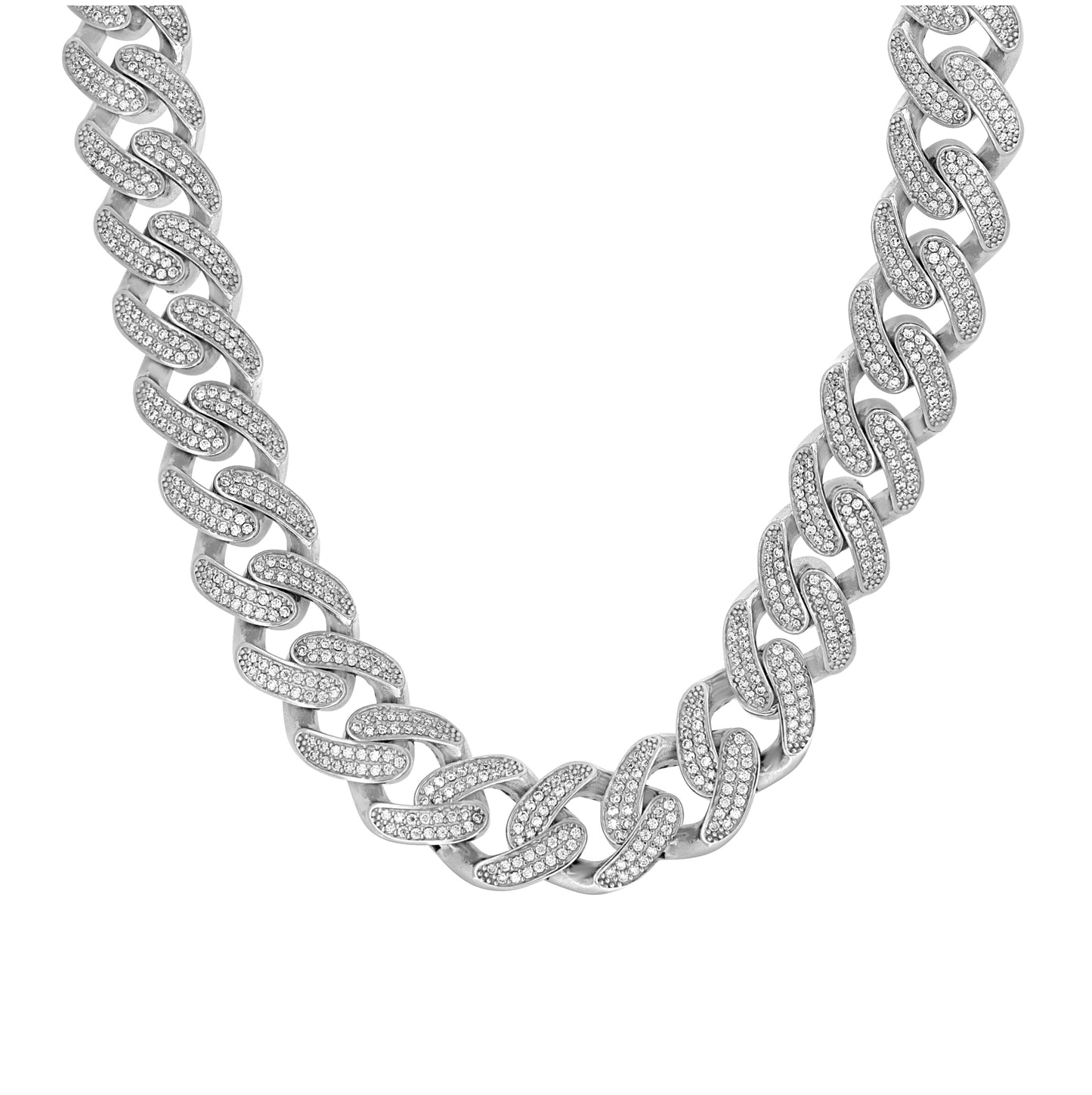 Sterling Silver Unisex Moissanite Miami Cuban Bracelet