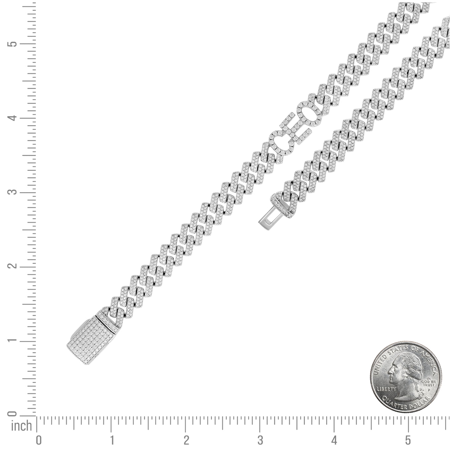Sterling Silver Mens Moissanite CEO Cuban Chain Bracelet 10mm