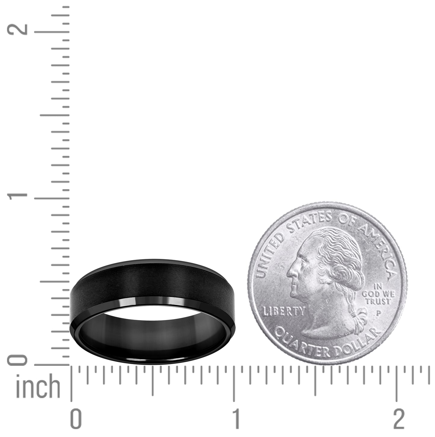 Tungsten Black Mens Brushed Comfort-fit 8mm Sizes 7 - 14 Bridal Anniversary Engagement Wedding Band