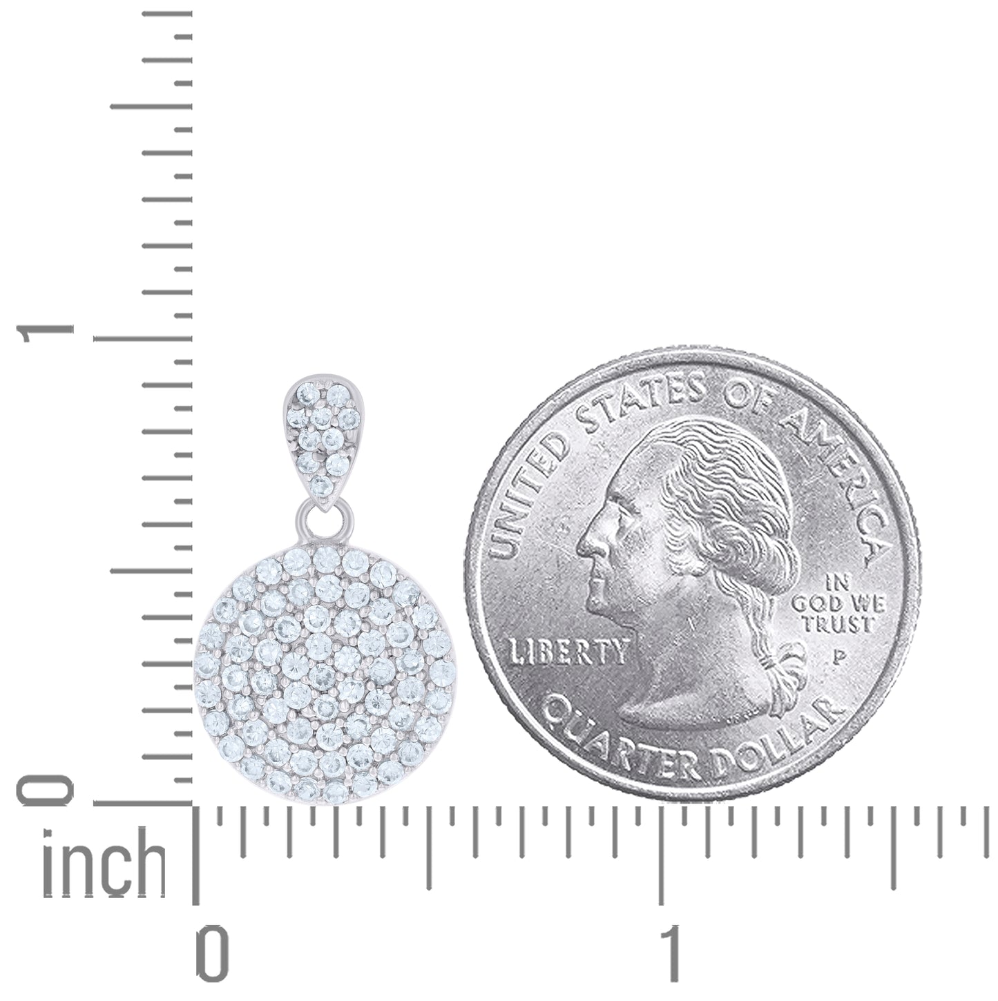 Sterling Silver Men Cubic-Zirconia Fashion Charm Pendant