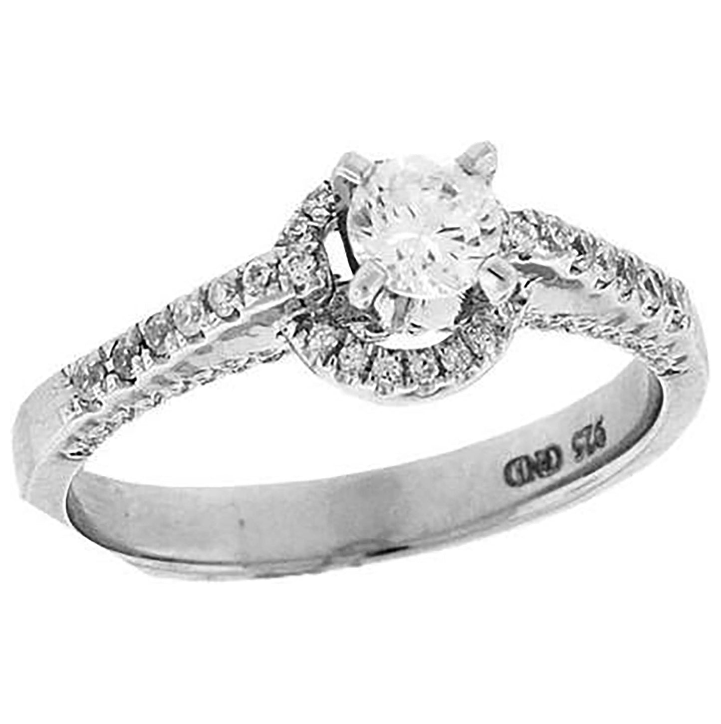 Sterling Silver Women's Cubic Zirconia Fashion Bridal Anniversary Engagement Wedding Ring
