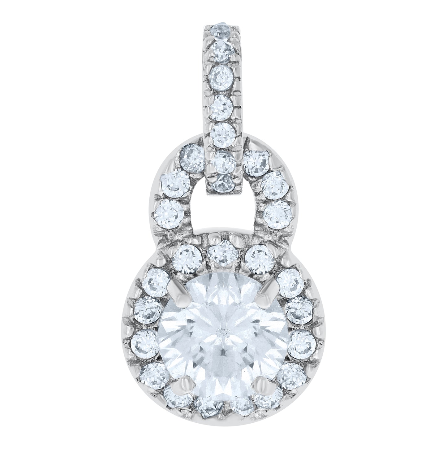 Sterling Silver Women Cubic-Zirconia Fashion Charm Pendant
