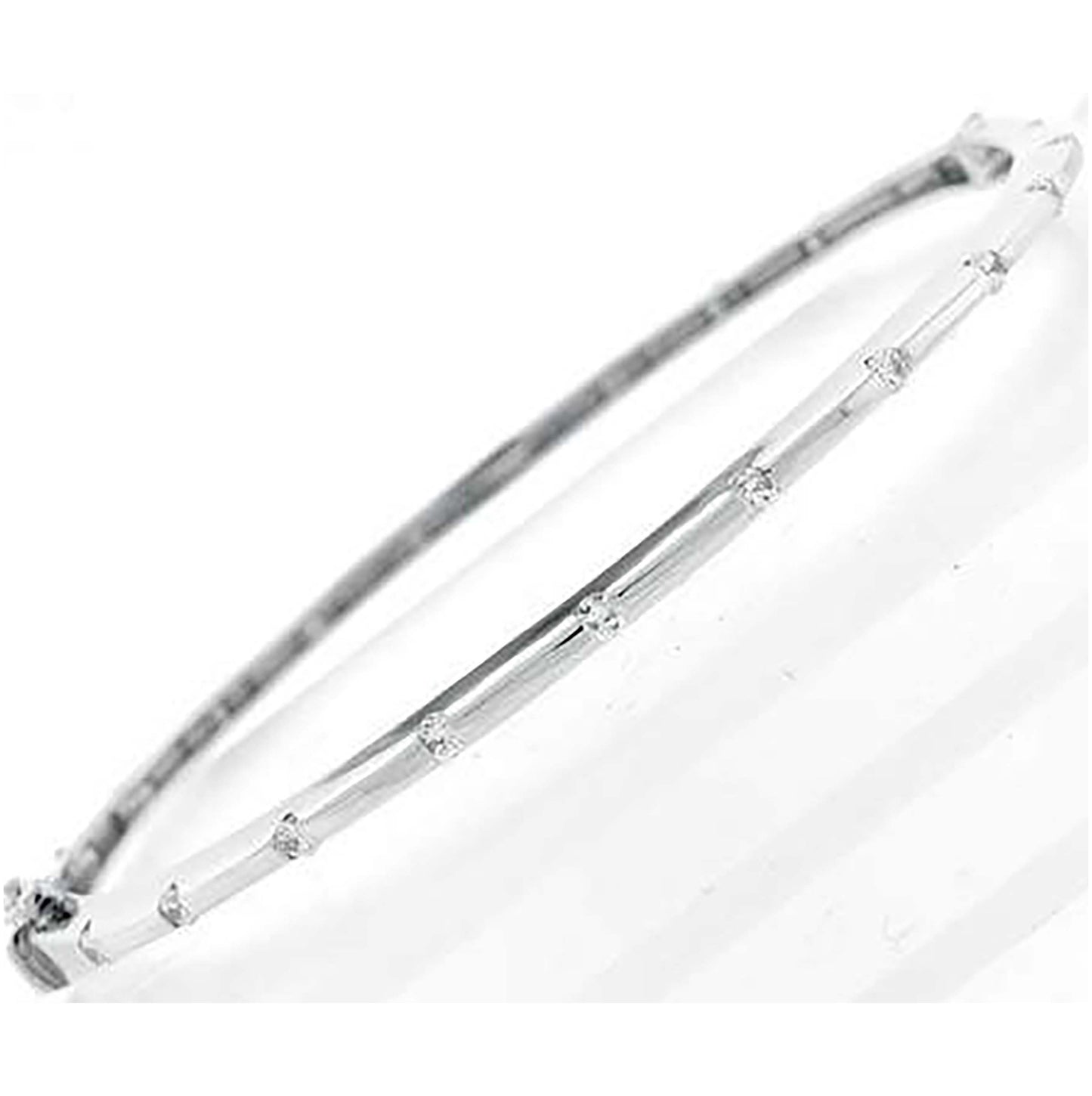 Sterling Silver Women Cubic Zirconia Bangle