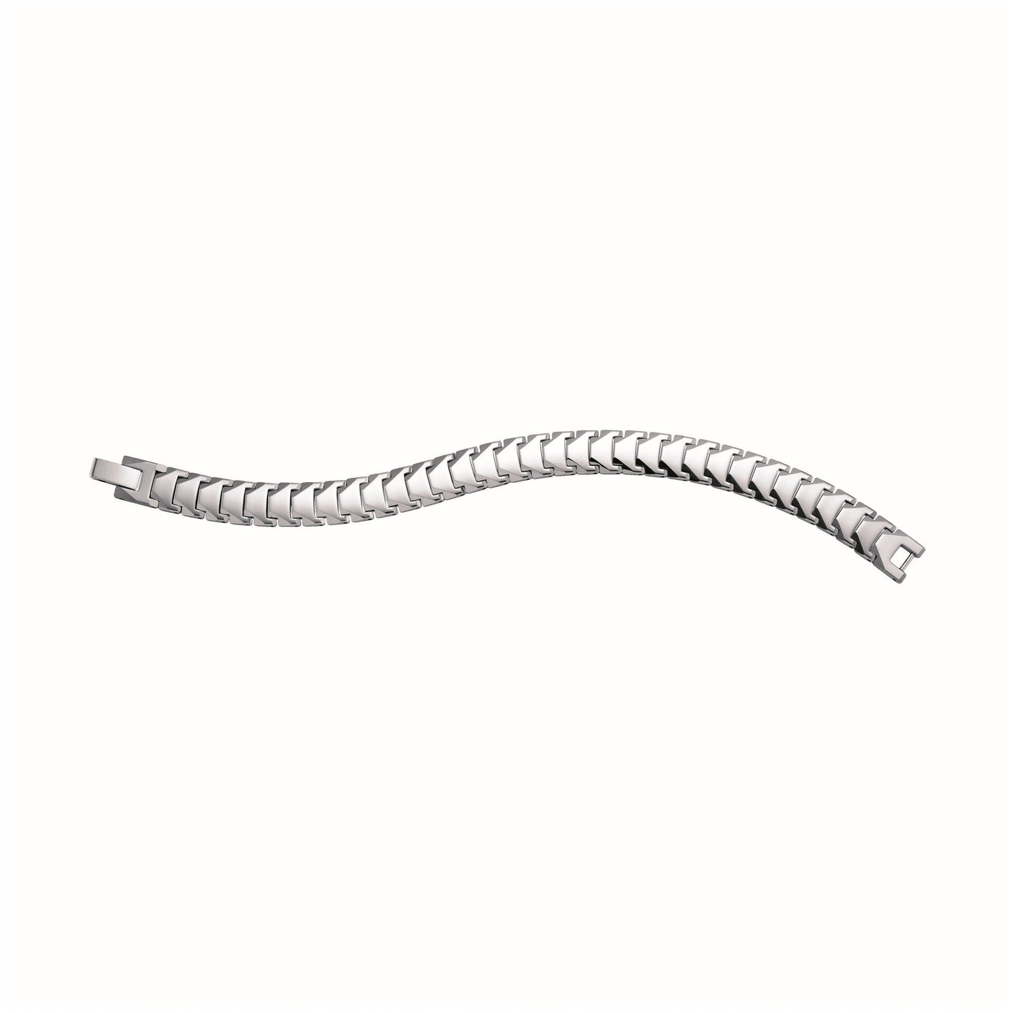 Tungsten Mens Polished Link Bracelet 13mm Size 8.5 Inches