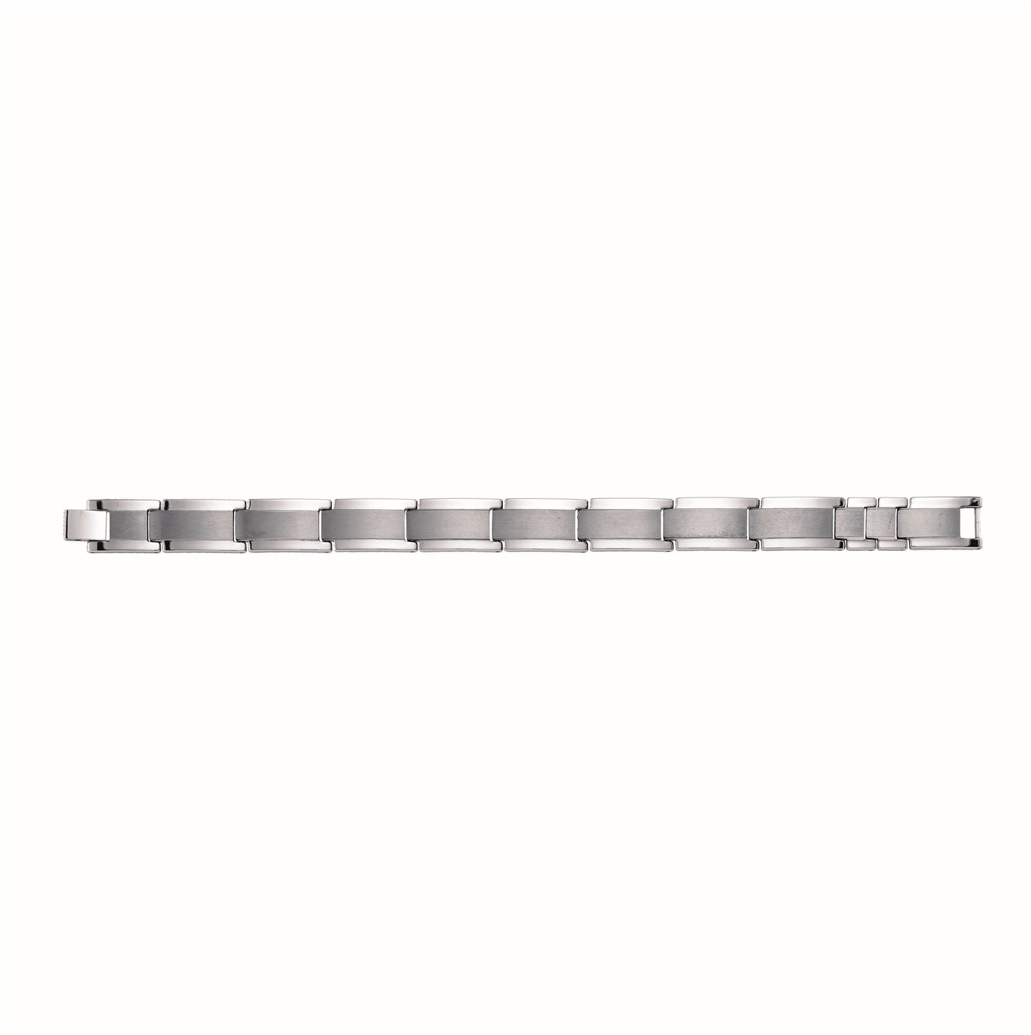 Tungsten Black Tone Mens Polished Link Bracelet 13mm Size 8.5 Inches